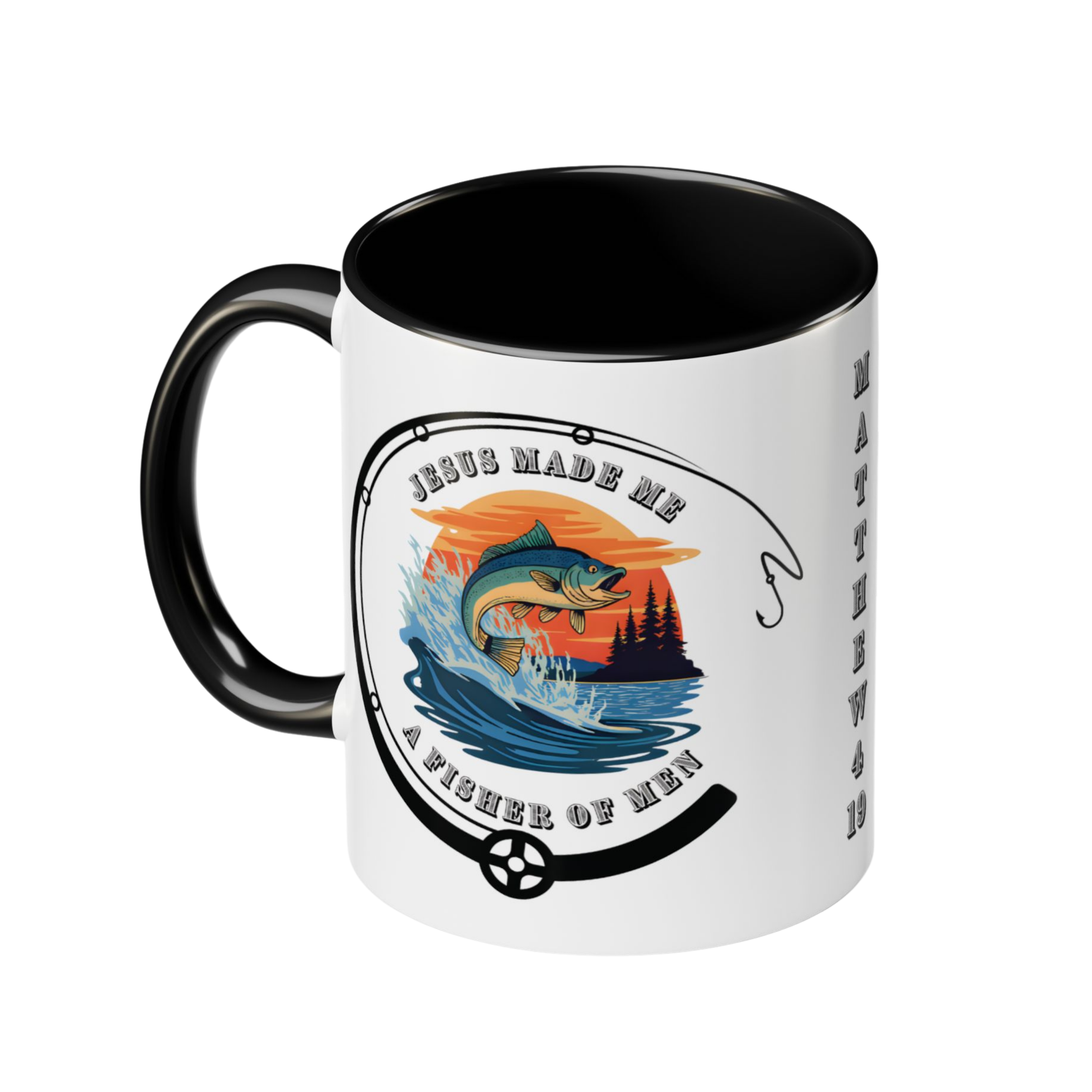 Matthew 4:19 Fisher of Men 11oz Accent Mug product thumbnail image Matthew 4:19 Fisher of Men 11oz Accent Mug product thumbnail image
