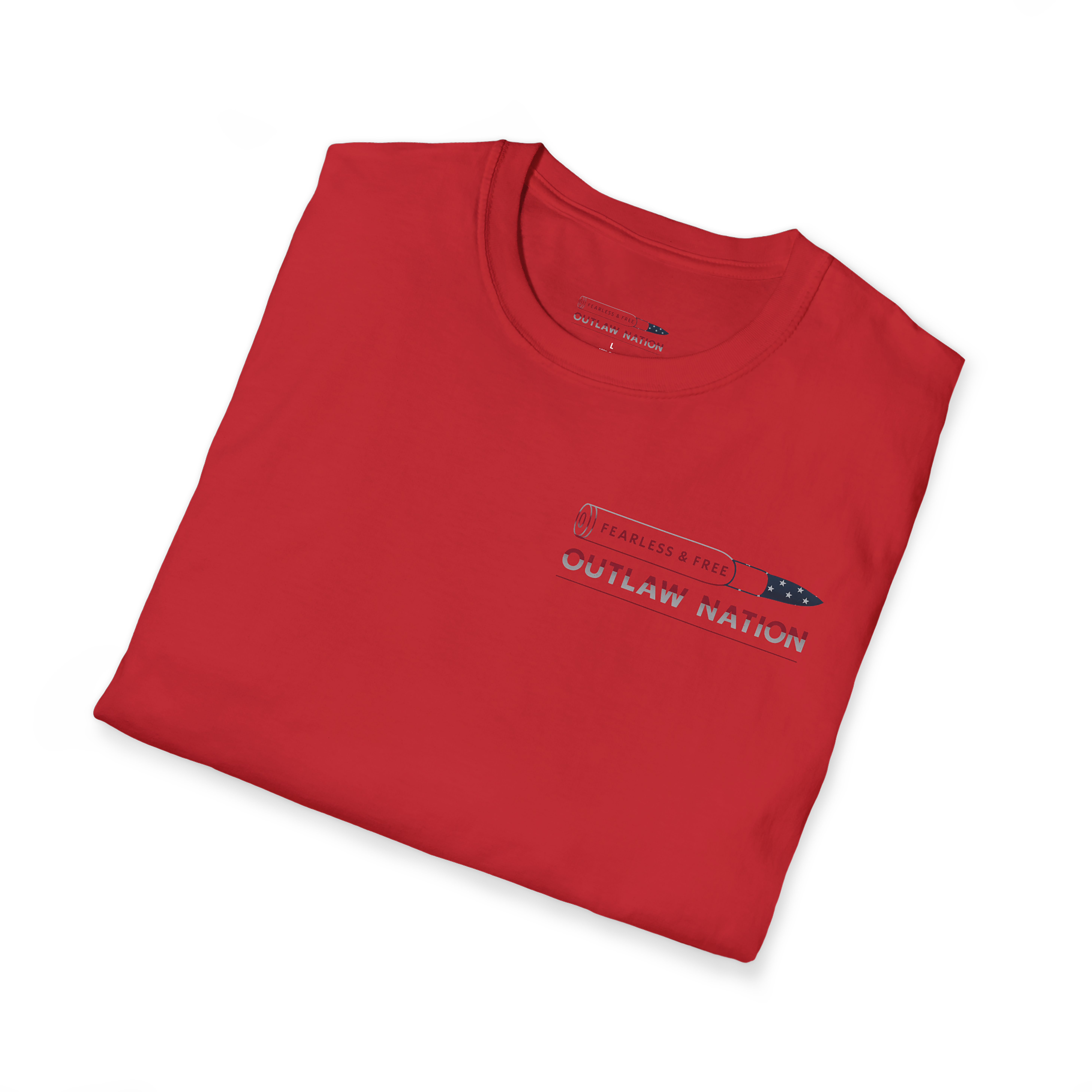 Mens -Warriors Outlaw Nation T-Shirt — "Fearless & Free" American Flag Design product thumbnail image Mens -Warriors Outlaw Nation T-Shirt — "Fearless & Free" American Flag Design product thumbnail image