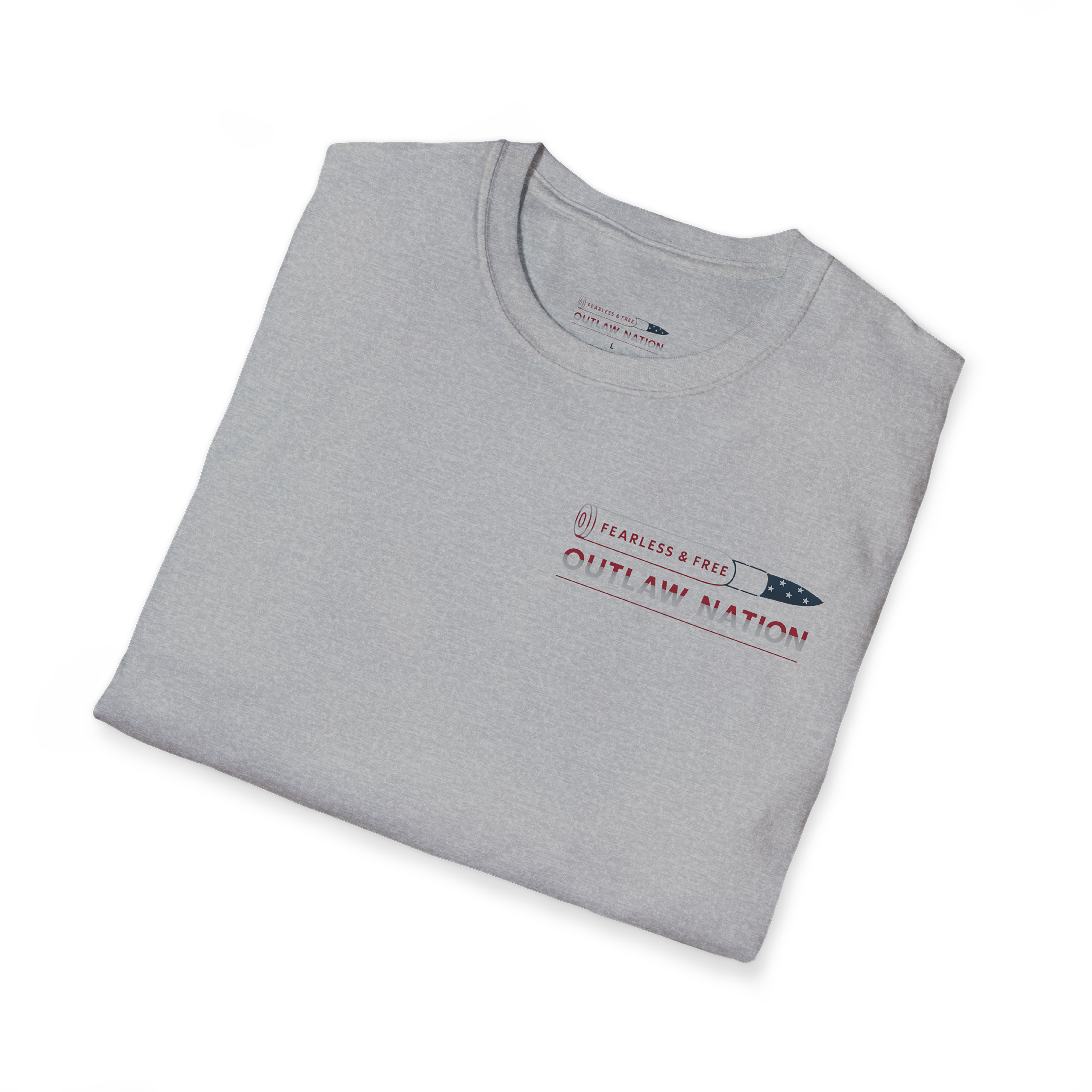 Mens -Warriors Outlaw Nation T-Shirt — "Fearless & Free" American Flag Design product thumbnail image Mens -Warriors Outlaw Nation T-Shirt — "Fearless & Free" American Flag Design product thumbnail image