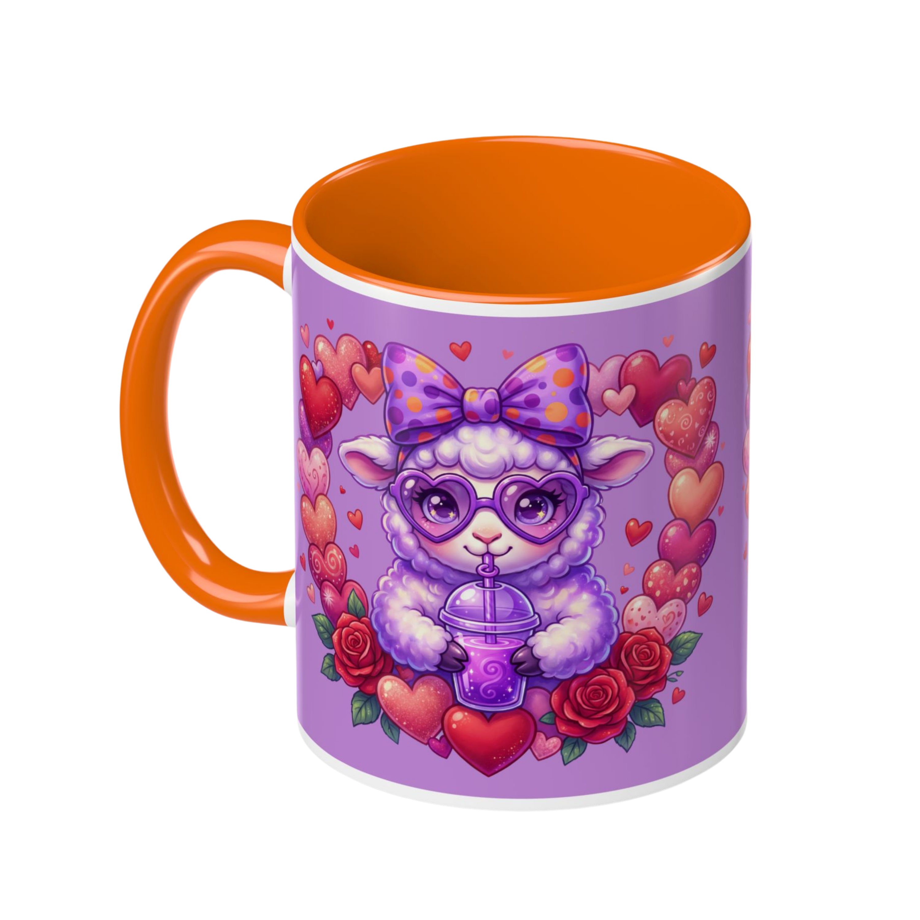 Hearts &amp; Roses Cute Lamb 11oz Accent Mug product thumbnail image