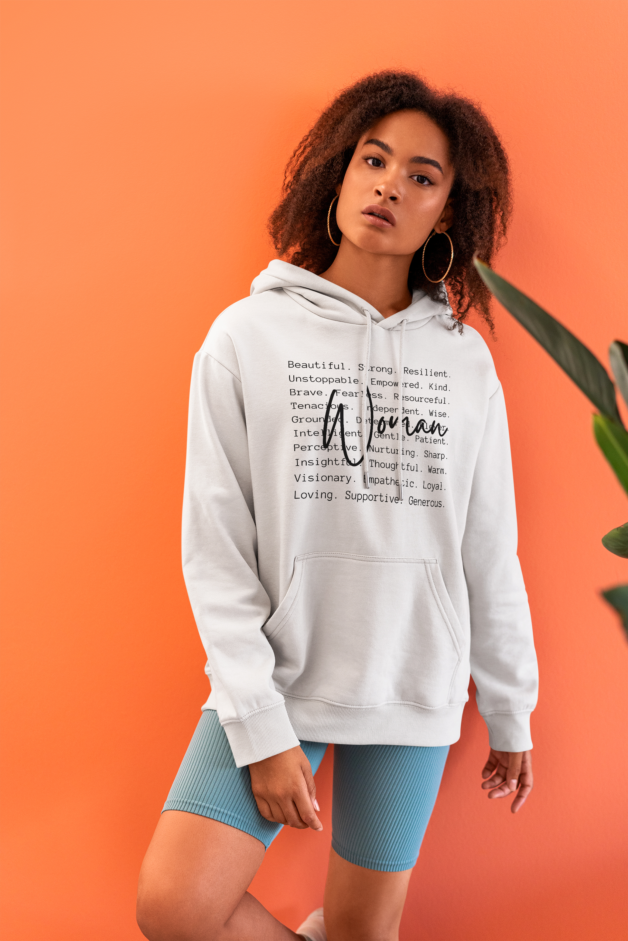Womans word Hoodie | Empowering Words List, Minimal Feminine Design product thumbnail image Womans word Hoodie | Empowering Words List, Minimal Feminine Design product thumbnail image