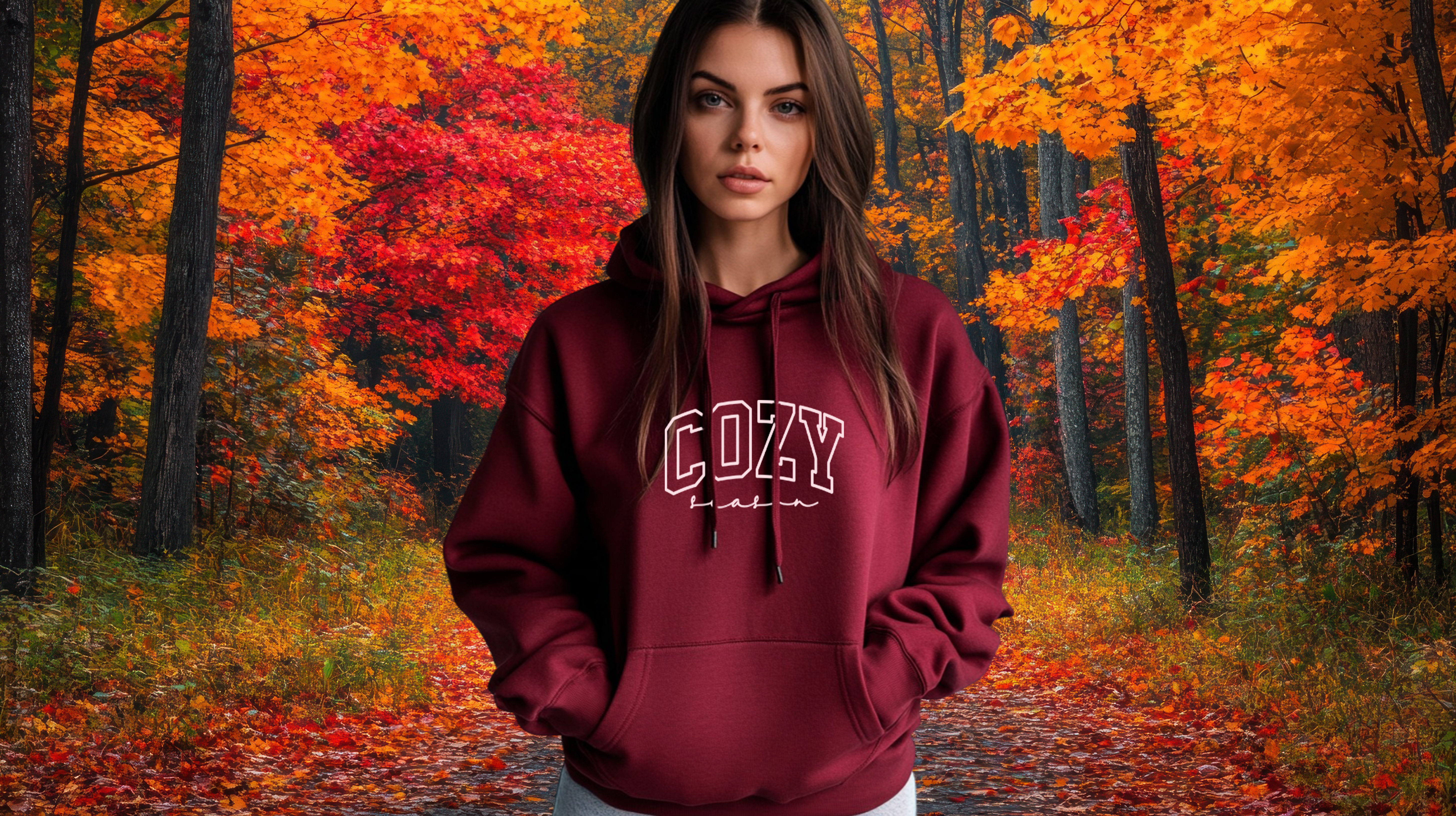 Cozy Season Woman's Hoodie - Unisex Heavy Blend Sweatshirt, Warm Fall Jumper, Comfy Pullover, Soft Autumn Sweater, Relaxing Winter Top product thumbnail image