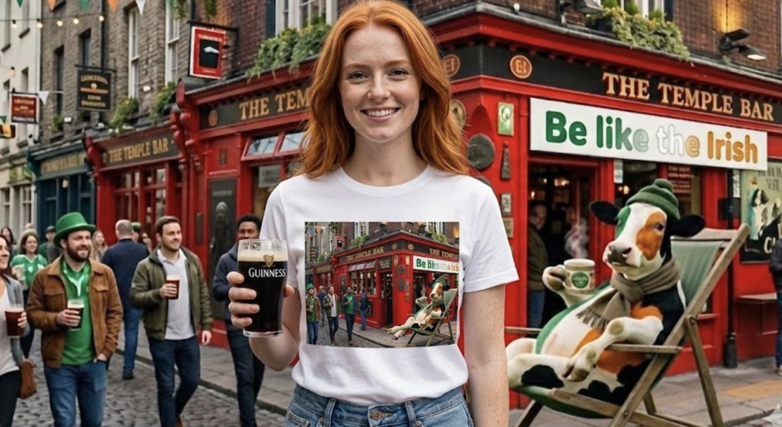 Temple Bar (Short sleeve cotton t-shirt) product thumbnail image Temple Bar (Short sleeve cotton t-shirt) product thumbnail image