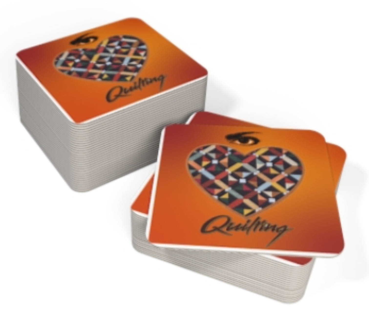 I Love Quilting Heart Coasters (Set of 4) product thumbnail image I Love Quilting Heart Coasters (Set of 4) product thumbnail image