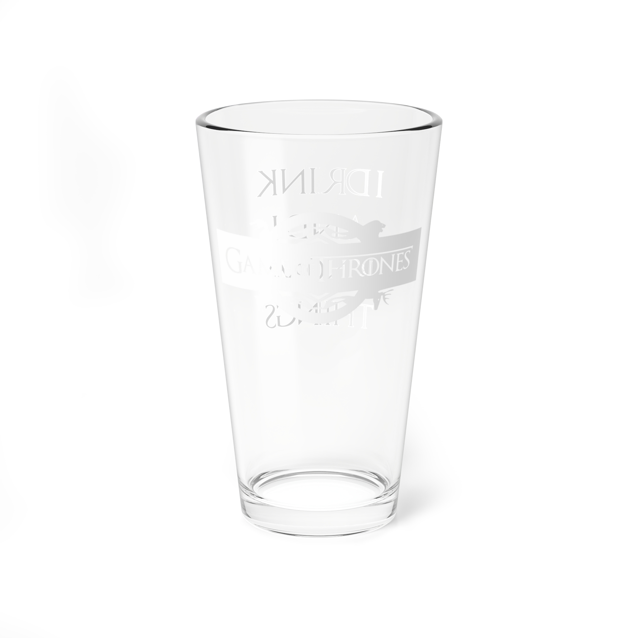 Game of Thrones Pint Glass - 'I Drink and I Know Things' | 16oz Drinking Glass product thumbnail image