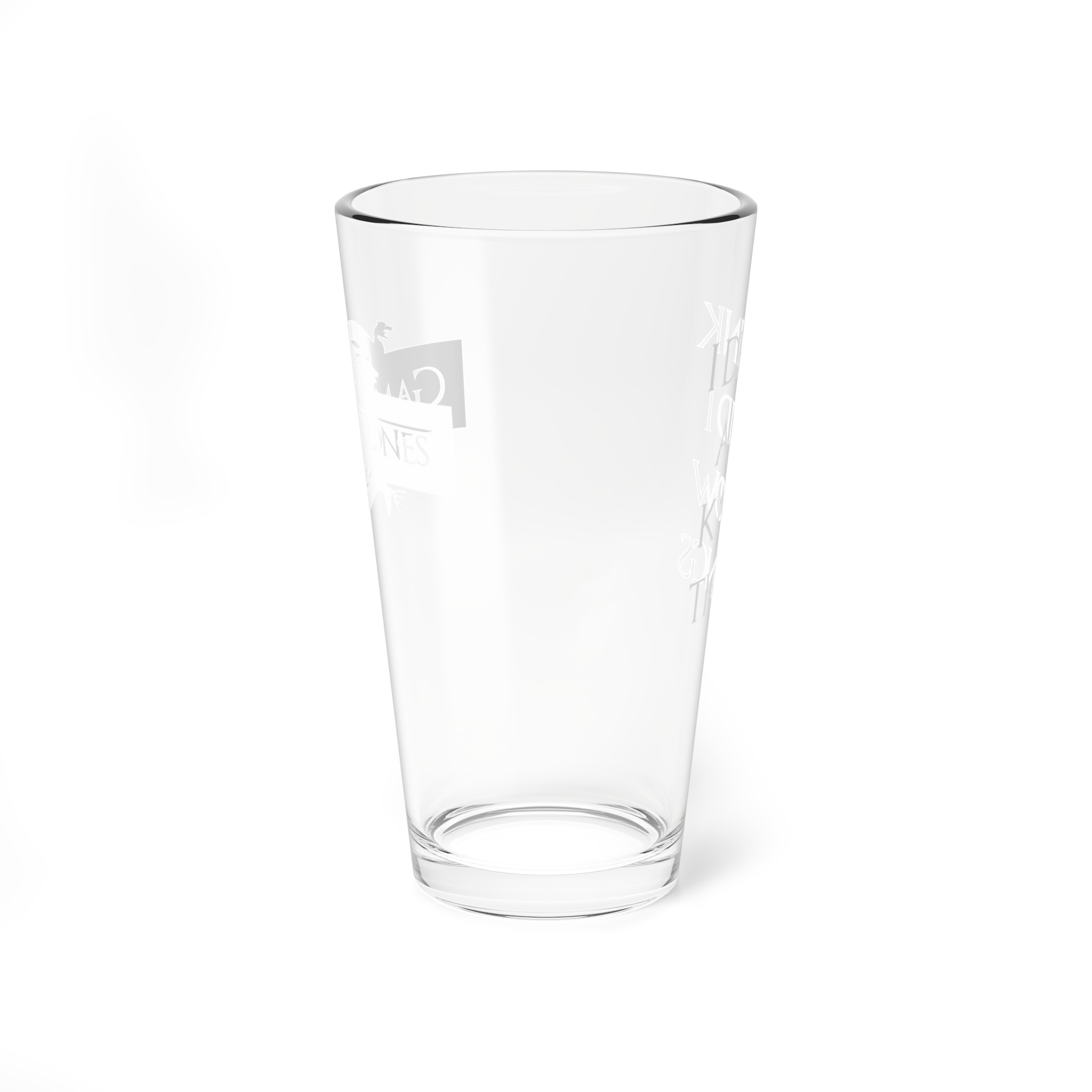 Game of Thrones Pint Glass - 'I Drink and I Know Things' | 16oz Drinking Glass product thumbnail image