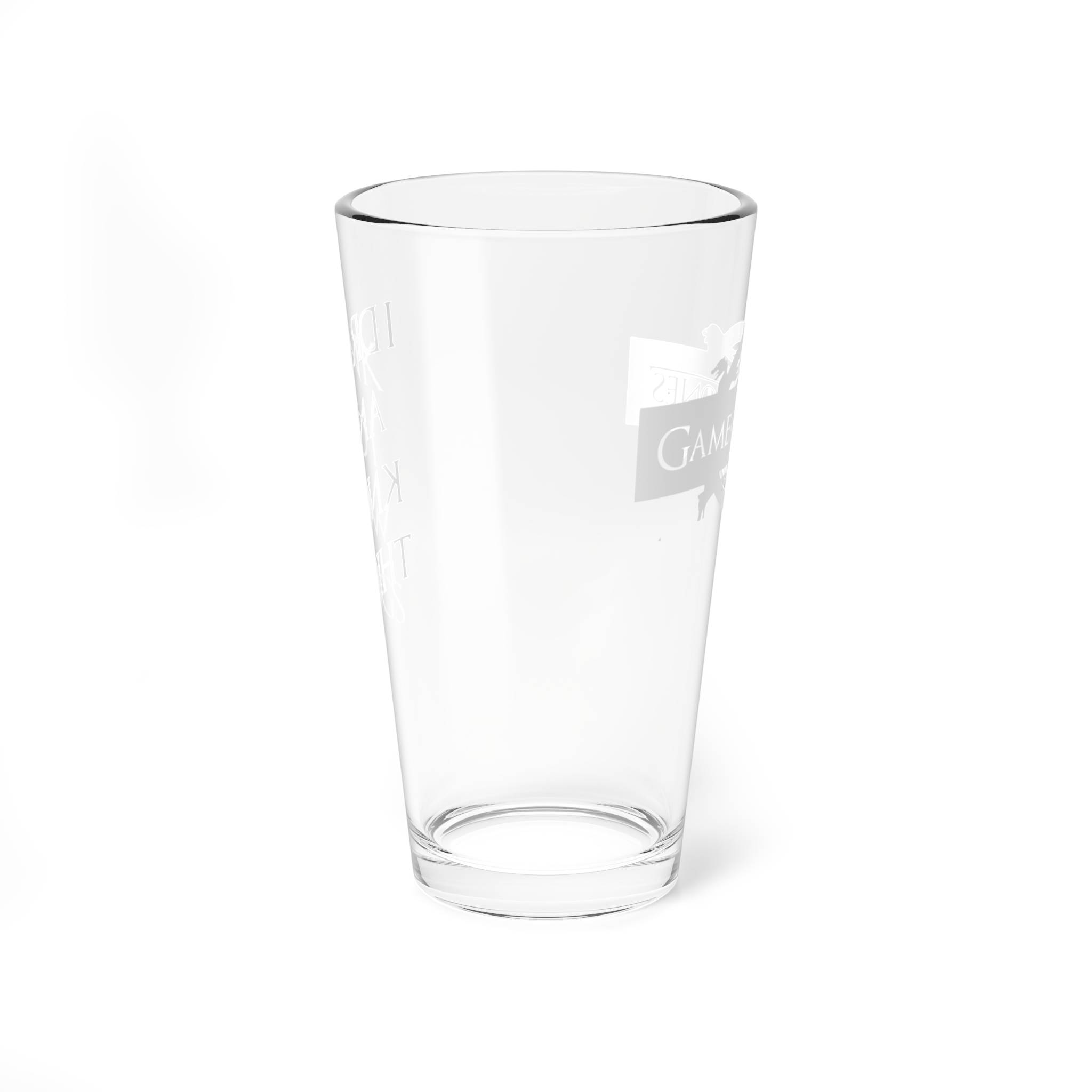 Game of Thrones Pint Glass - 'I Drink and I Know Things' | 16oz Drinking Glass product thumbnail image