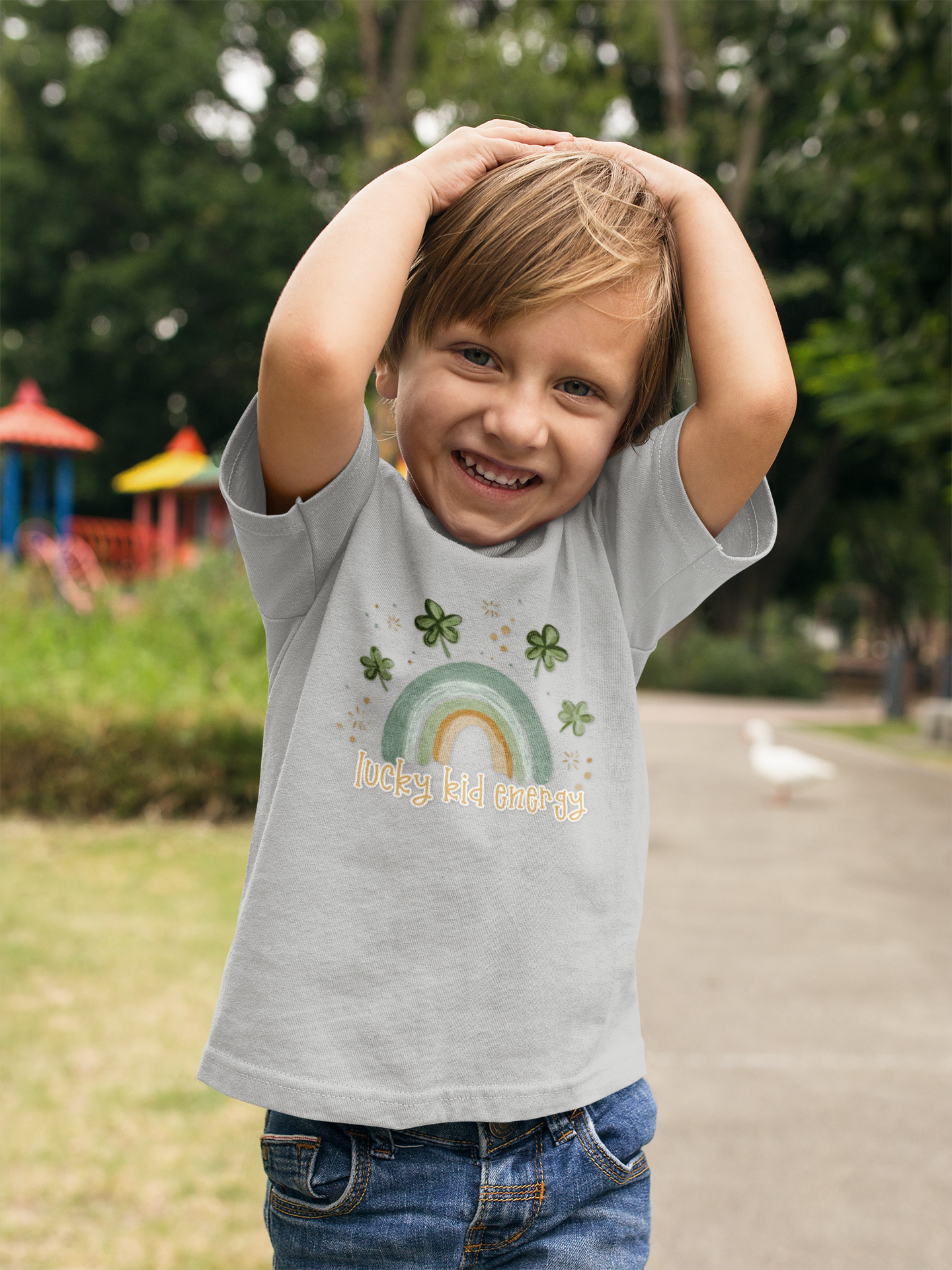 Lucky Kid Energy Toddler Shirt – St Patricks Day Kids Tee – Shamrock Rainbow Toddler T-Shirt – Lucky Charm Outfit product thumbnail image Lucky Kid Energy Toddler Shirt – St Patricks Day Kids Tee – Shamrock Rainbow Toddler T-Shirt – Lucky Charm Outfit product thumbnail image