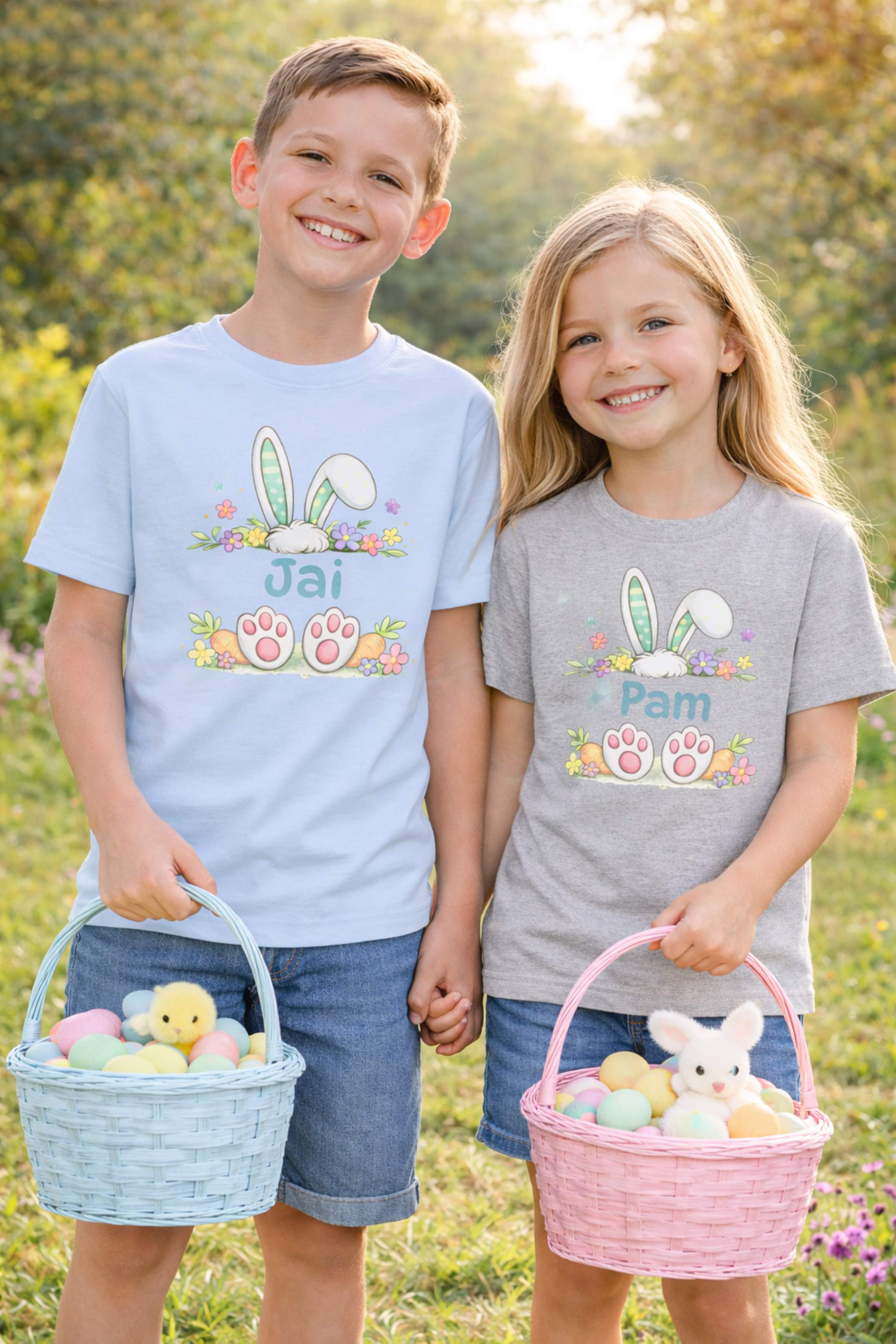 Personalized Easter Bunny Shirt for Kids, Custom Name Easter Tee product thumbnail image