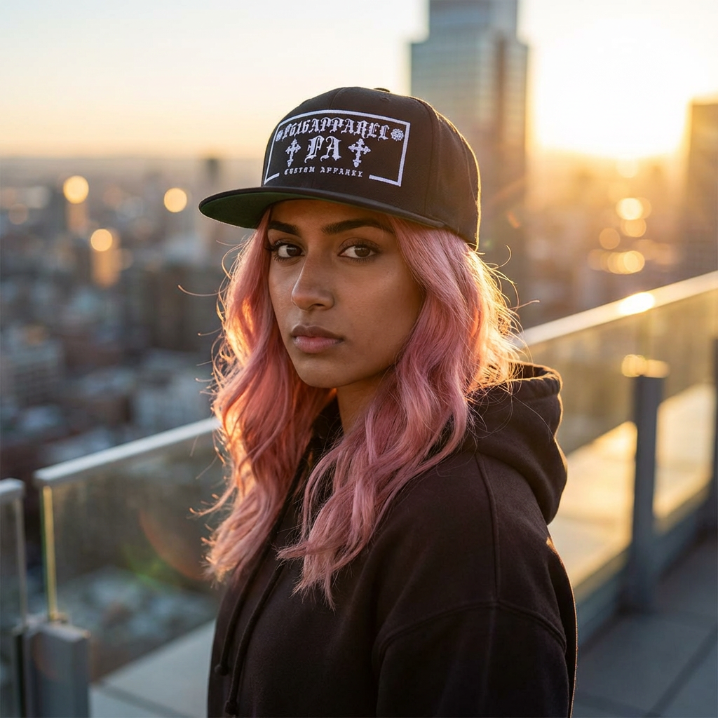 Embroidered Flat Bill Cap – F616apparel Logo Snapback product thumbnail image