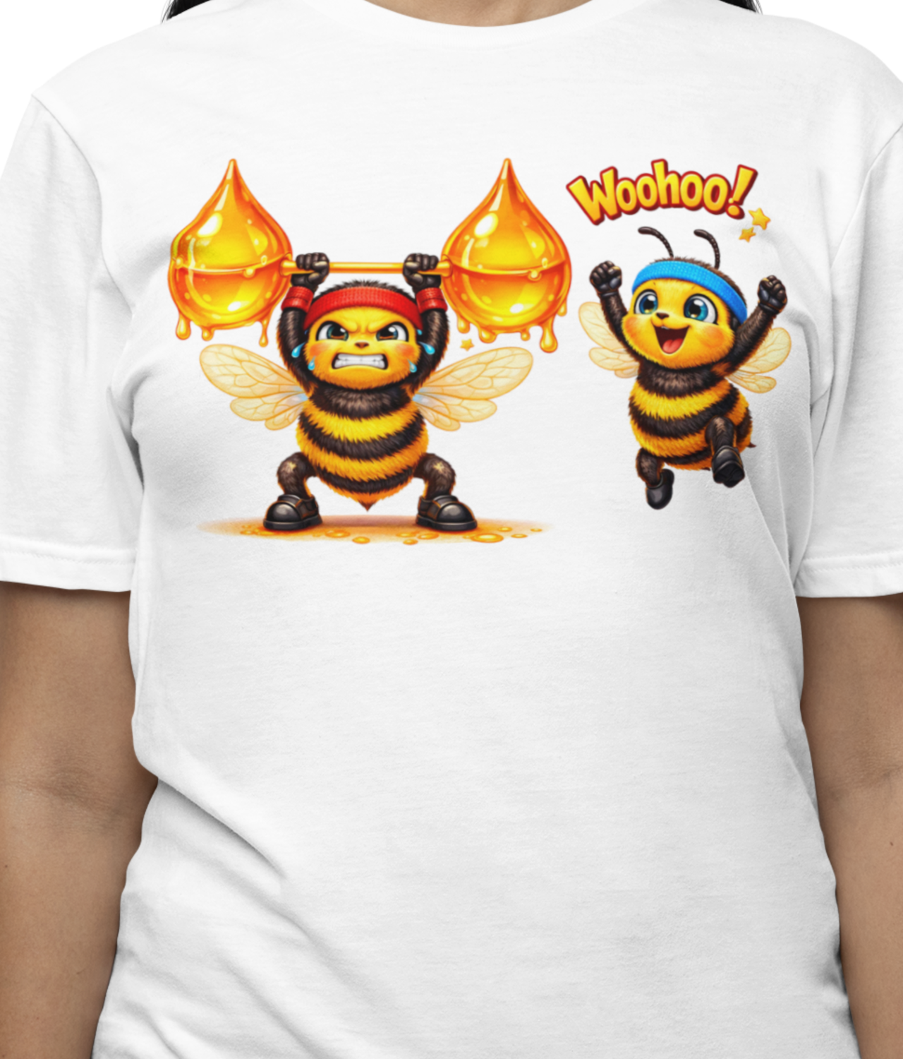 Kids Bees Funny Weightlifting Warriors Gildan Youth T-Shirt — Cute Bumblebee Weights Workout Graphic Unisex Tee product thumbnail image Kids Bees Funny Weightlifting Warriors Gildan Youth T-Shirt — Cute Bumblebee Weights Workout Graphic Unisex Tee product thumbnail image