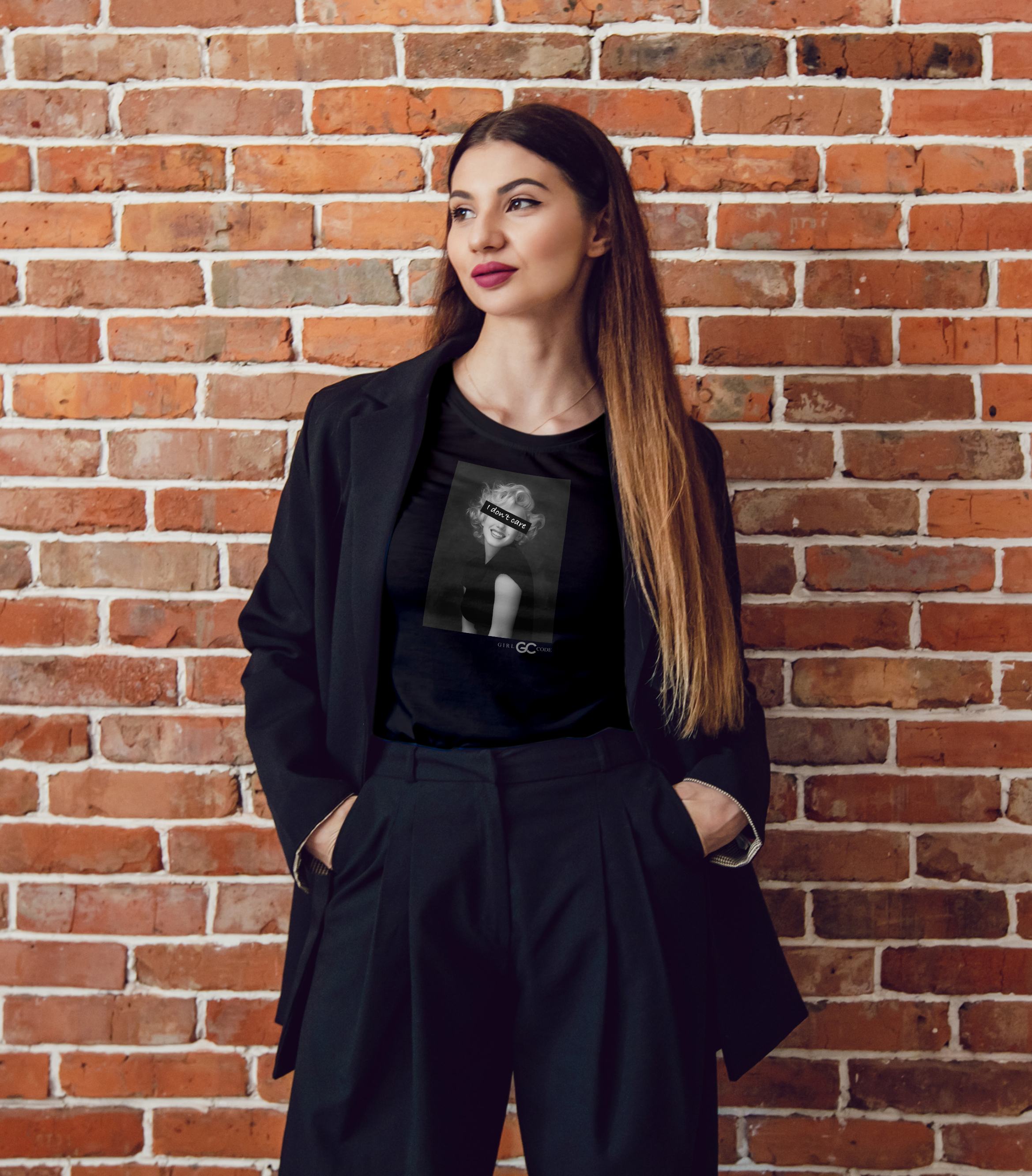 Vintage Baddie Marilyn Monroe " I Dont Care" Photo Tee, Vintage Portrait T-Shirt | Black & White Glam product thumbnail image Vintage Baddie Marilyn Monroe " I Dont Care" Photo Tee, Vintage Portrait T-Shirt | Black & White Glam product thumbnail image