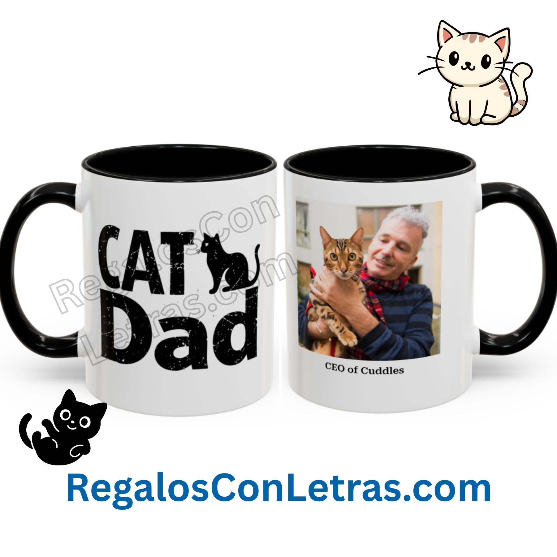 Lively Cat Dad Beverage Mug product thumbnail image Lively Cat Dad Beverage Mug product thumbnail image