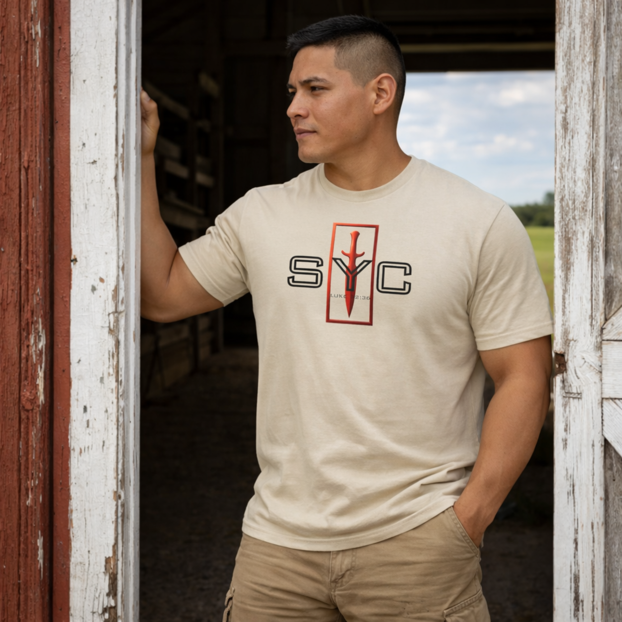 SYC Basic Everyday Tee | Christian Men’s Shirt, 2A Lifestyle, Faith-Based Apparel, EDC Gear product thumbnail image SYC Basic Everyday Tee | Christian Men’s Shirt, 2A Lifestyle, Faith-Based Apparel, EDC Gear product thumbnail image