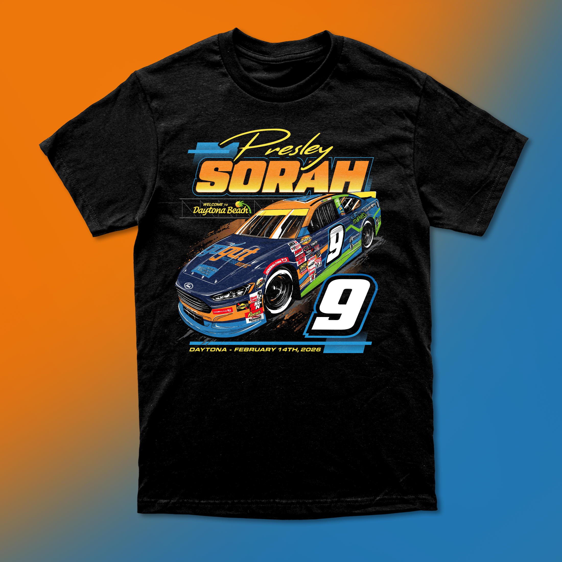 Presley Sorah 2026 Daytona T-Shirt (ADULT) product thumbnail image