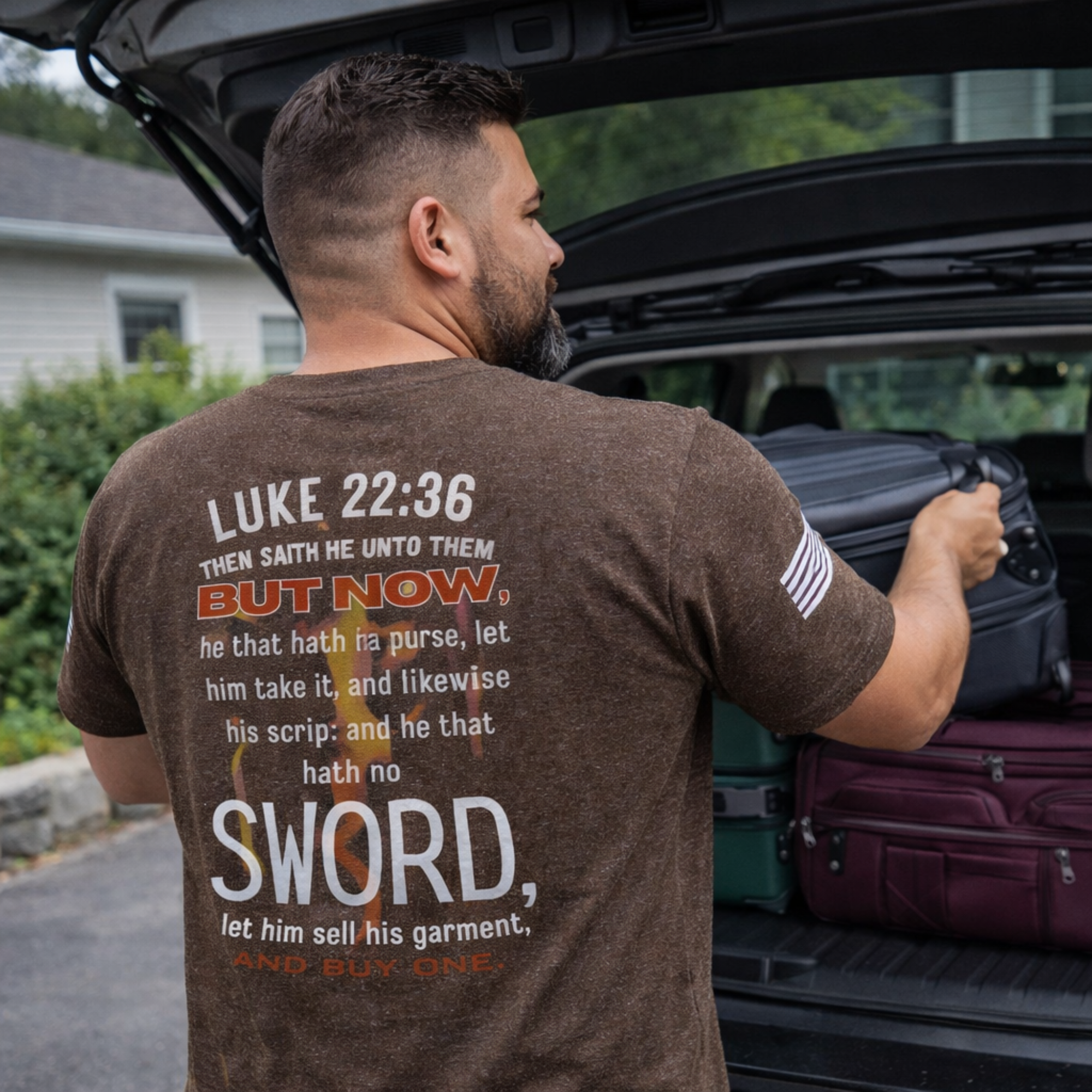 The Standard Tee | Christian Men’s Apparel, 2A Lifestyle, Faith &amp; Readiness Gear, Luke 22:36 product thumbnail image