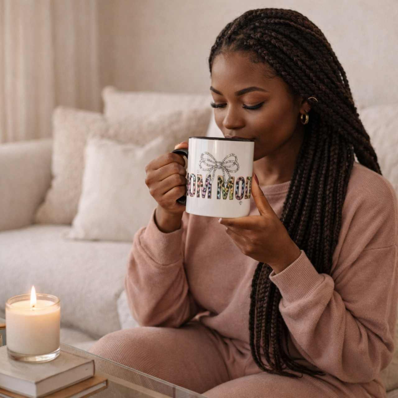 Queen Mom Leopard Print Mug | Glam Mama Coffee Cup with Rhinestone Bow | product thumbnail image Queen Mom Leopard Print Mug | Glam Mama Coffee Cup with Rhinestone Bow | product thumbnail image