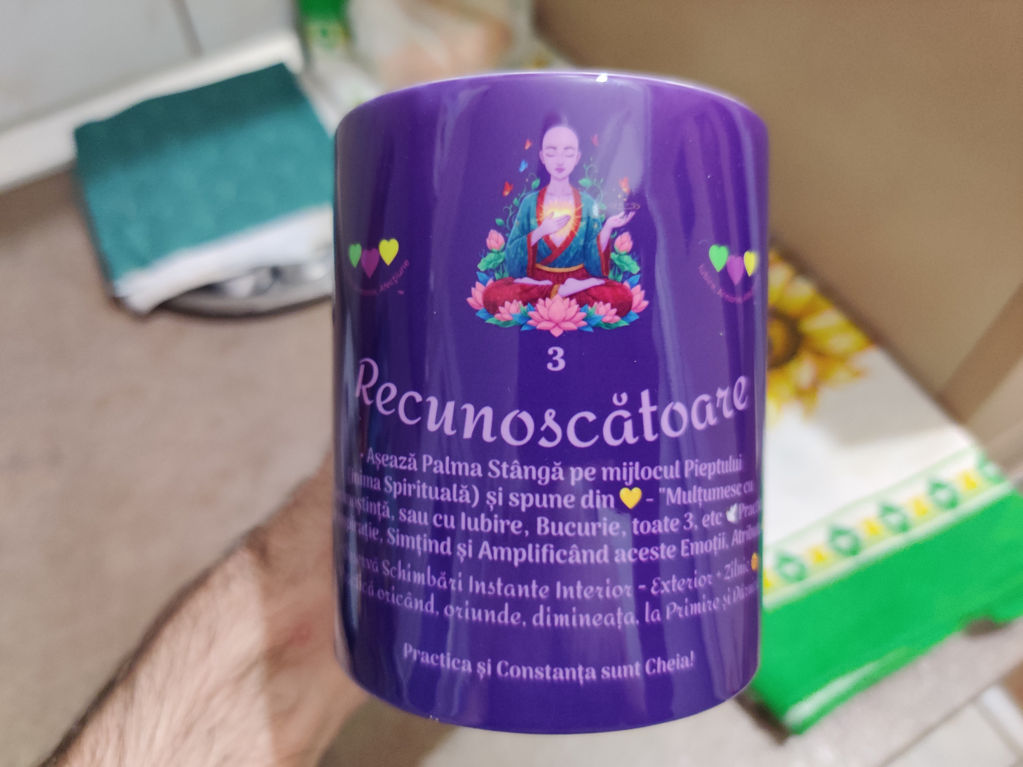 Gratefulness (First Version), Flower of Life, Purple Edition Mug | Gratitude Reminder | Ceramic 11oz, 15oz product thumbnail image Gratefulness (First Version), Flower of Life, Purple Edition Mug | Gratitude Reminder | Ceramic 11oz, 15oz product thumbnail image