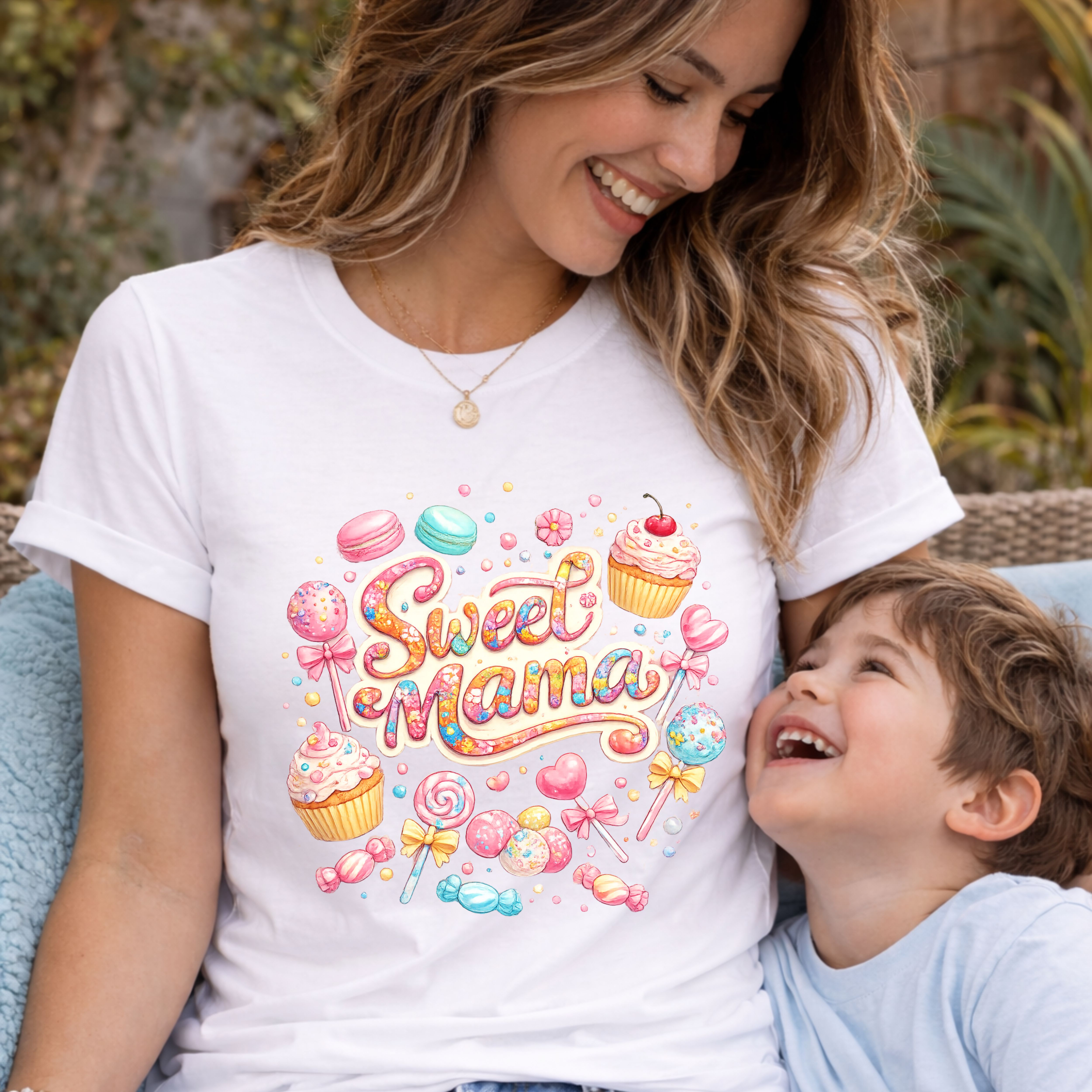 Sweet Mama Dessert Graphic Tee — Pastel Cupcakes &amp; Sweets for Mom. product thumbnail image