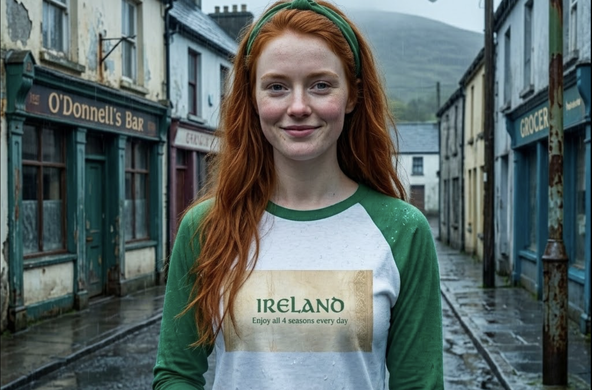 The Irish weather (Unisex Three-Quarter Sleeve Raglan Shirt)