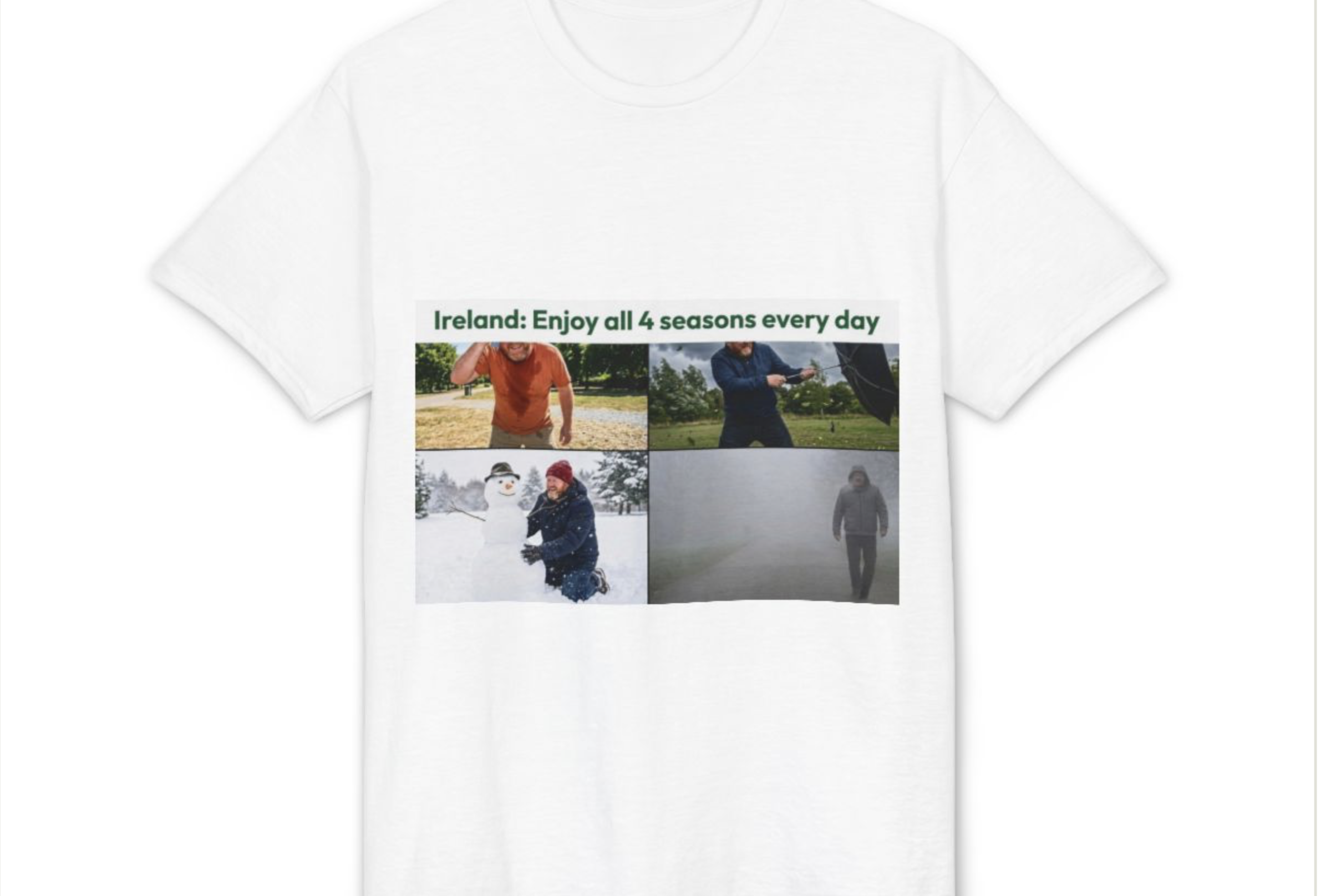 Ireland: 4 seasons every day (Unisex DryBlend® T-Shirt) product thumbnail image Ireland: 4 seasons every day (Unisex DryBlend® T-Shirt) product thumbnail image