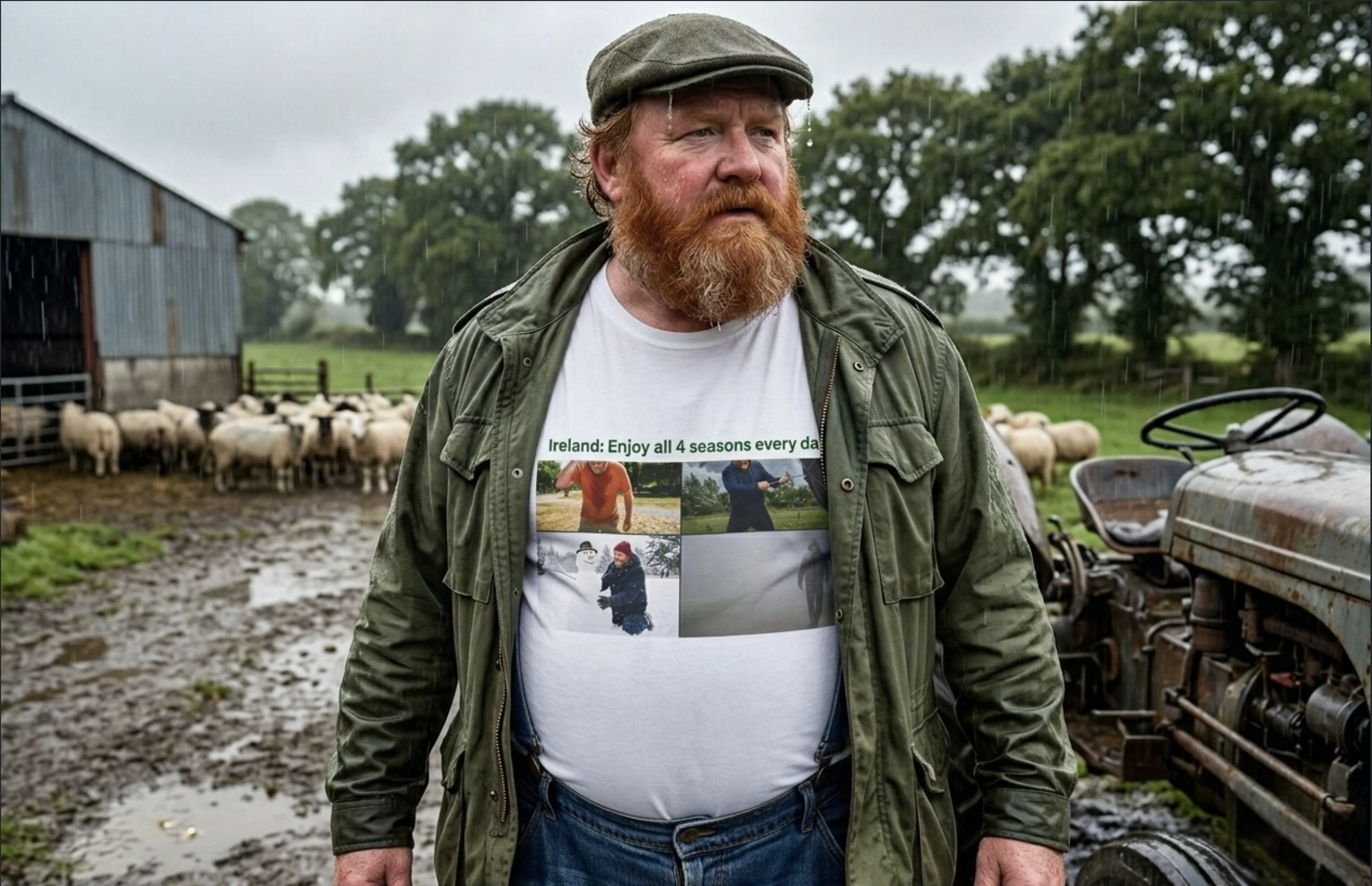 Ireland: 4 seasons every day (Unisex DryBlend® T-Shirt) product thumbnail image