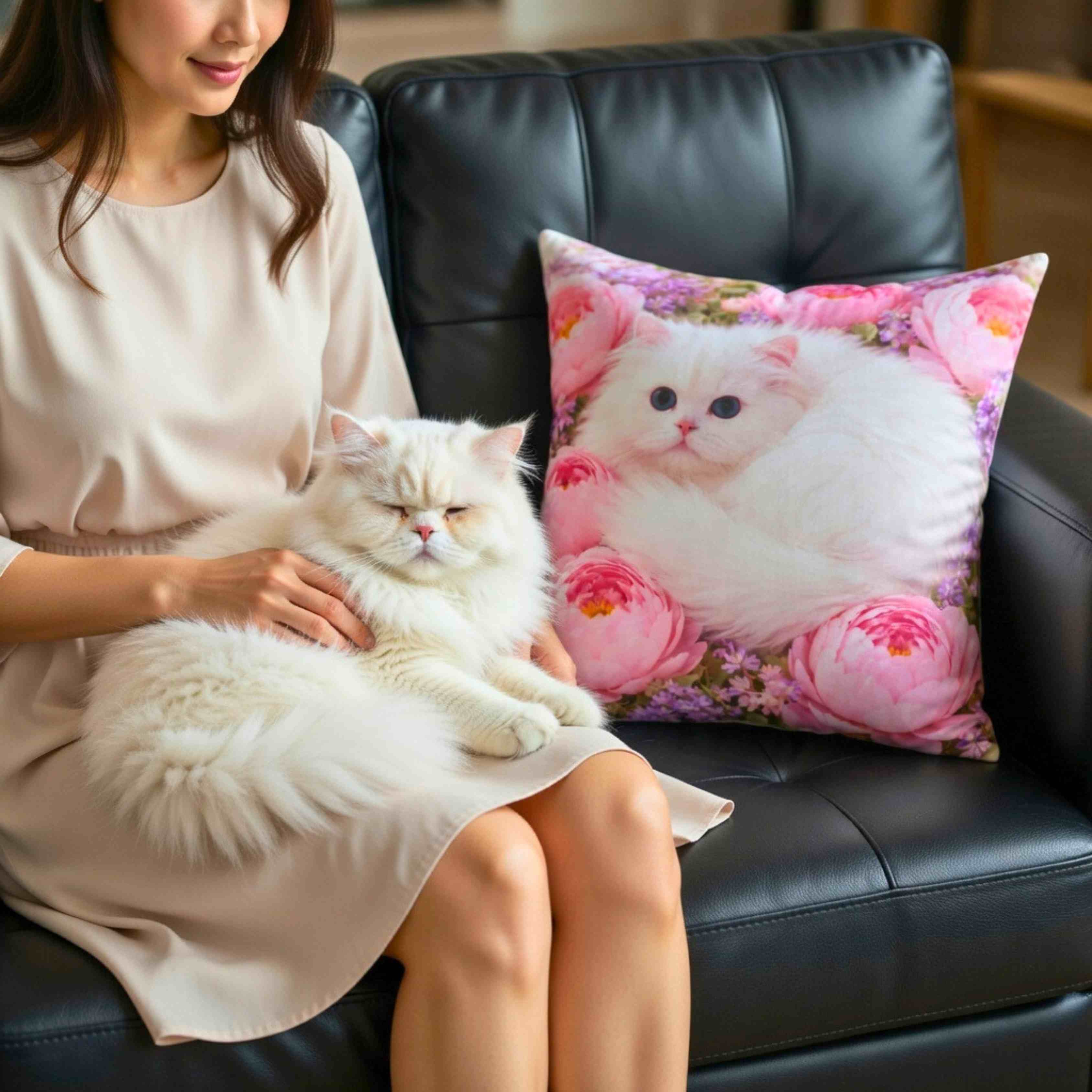 Cat Decorations for Home | Cute Cat Couch Cushion | Cat Pillows product thumbnail image Cat Decorations for Home | Cute Cat Couch Cushion | Cat Pillows product thumbnail image
