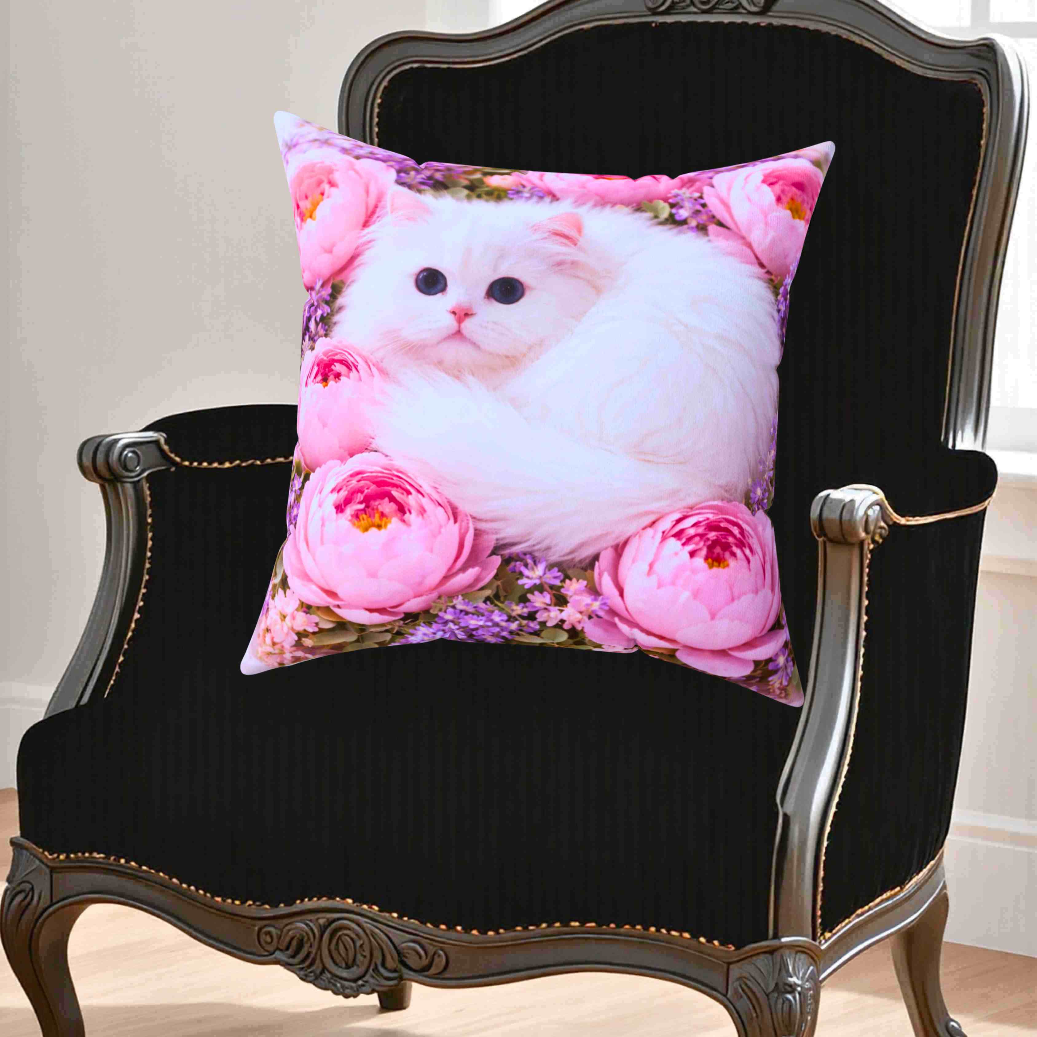 Cat Decorations for Home | Cute Cat Couch Cushion | Cat Pillows  product thumbnail image