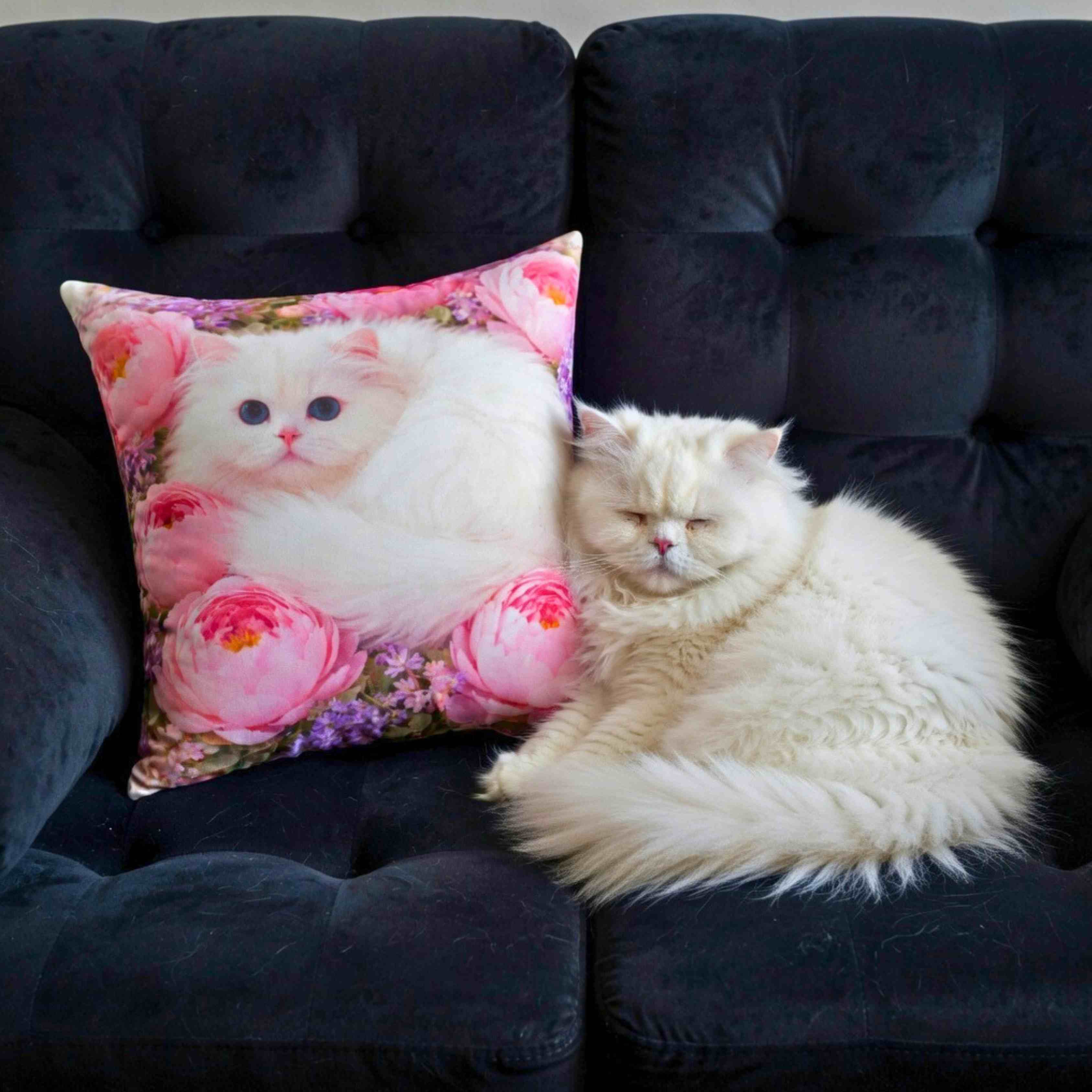 Cat Decorations for Home | Cute Cat Couch Cushion | Cat Pillows  product thumbnail image