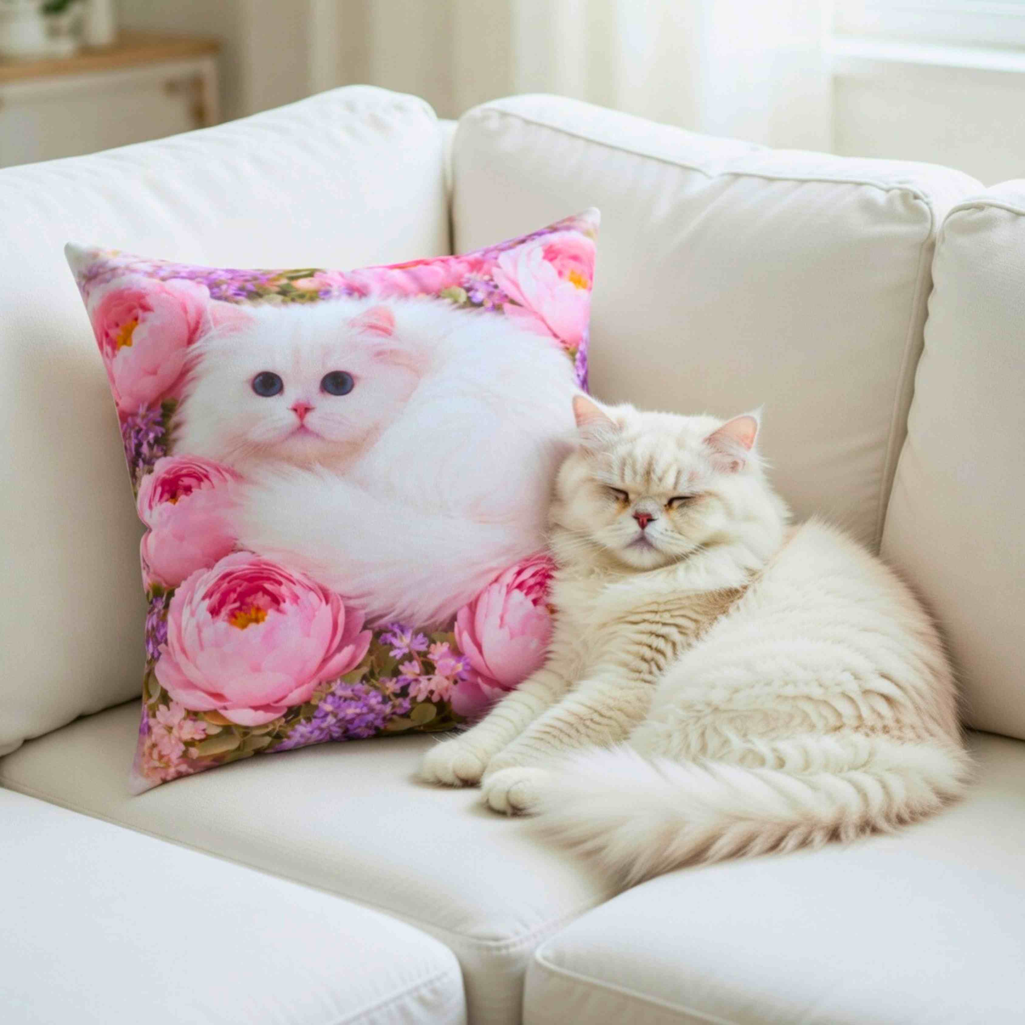 Cat Decorations for Home | Cute Cat Couch Cushion | Cat Pillows product thumbnail image Cat Decorations for Home | Cute Cat Couch Cushion | Cat Pillows product thumbnail image