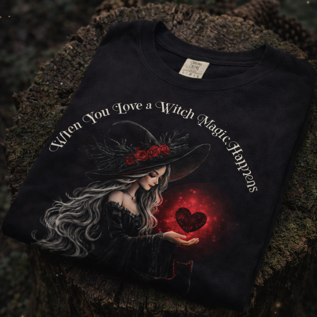 When You Love a Witch, Magick Happens | Comfort Colors Witchy Shirt product thumbnail image When You Love a Witch, Magick Happens | Comfort Colors Witchy Shirt product thumbnail image