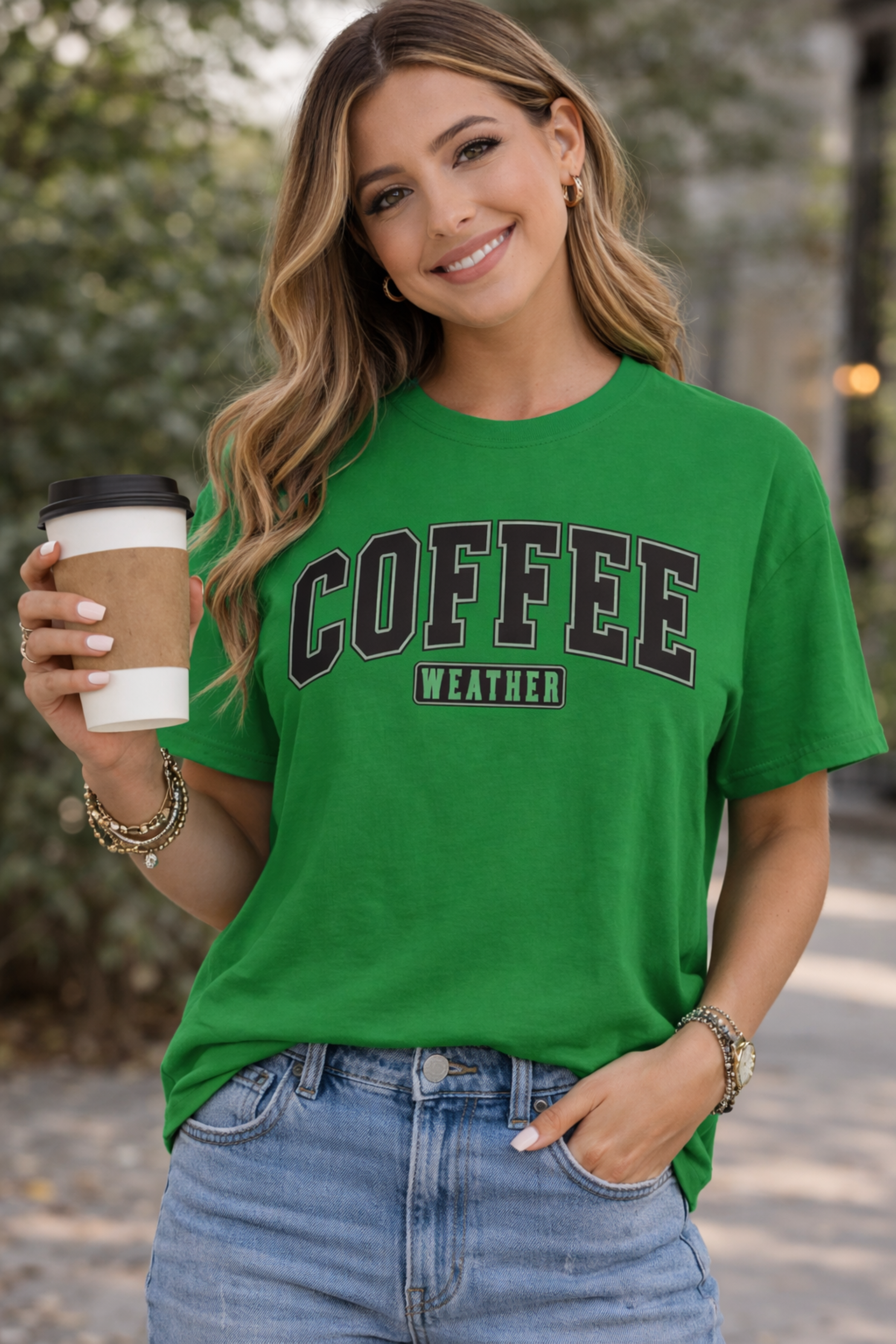 Coffee Weather Shirt, Coffee Lover Graphic Tee product thumbnail image
