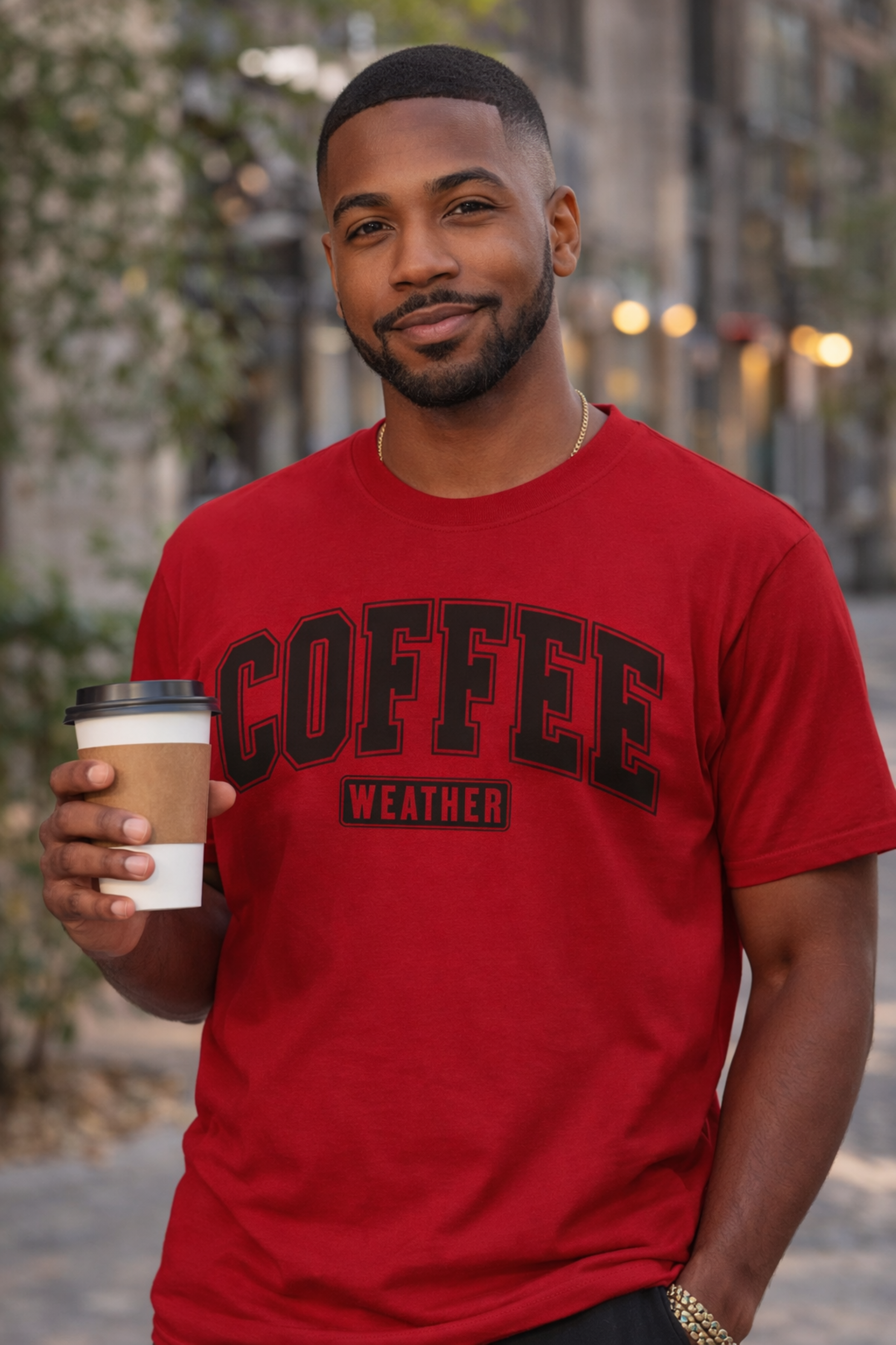 Coffee Weather Shirt, Coffee Lover Graphic Tee product thumbnail image