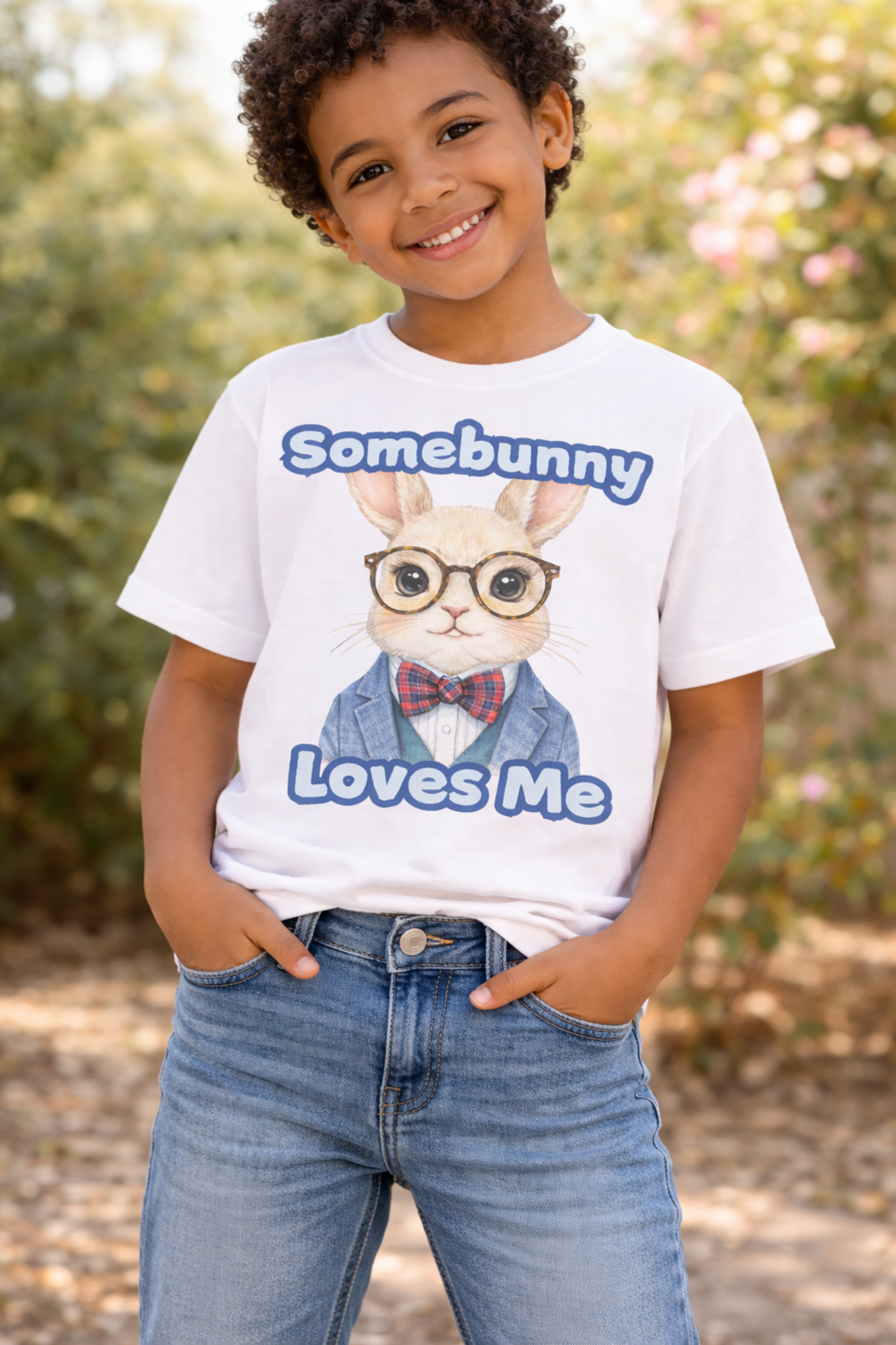  Somebunny Loves Me Boys Easter Shirt, Cute Bunny Glasses Tee, Kids Spring Outfit, Easter Bunny Shirt for Boys product thumbnail image