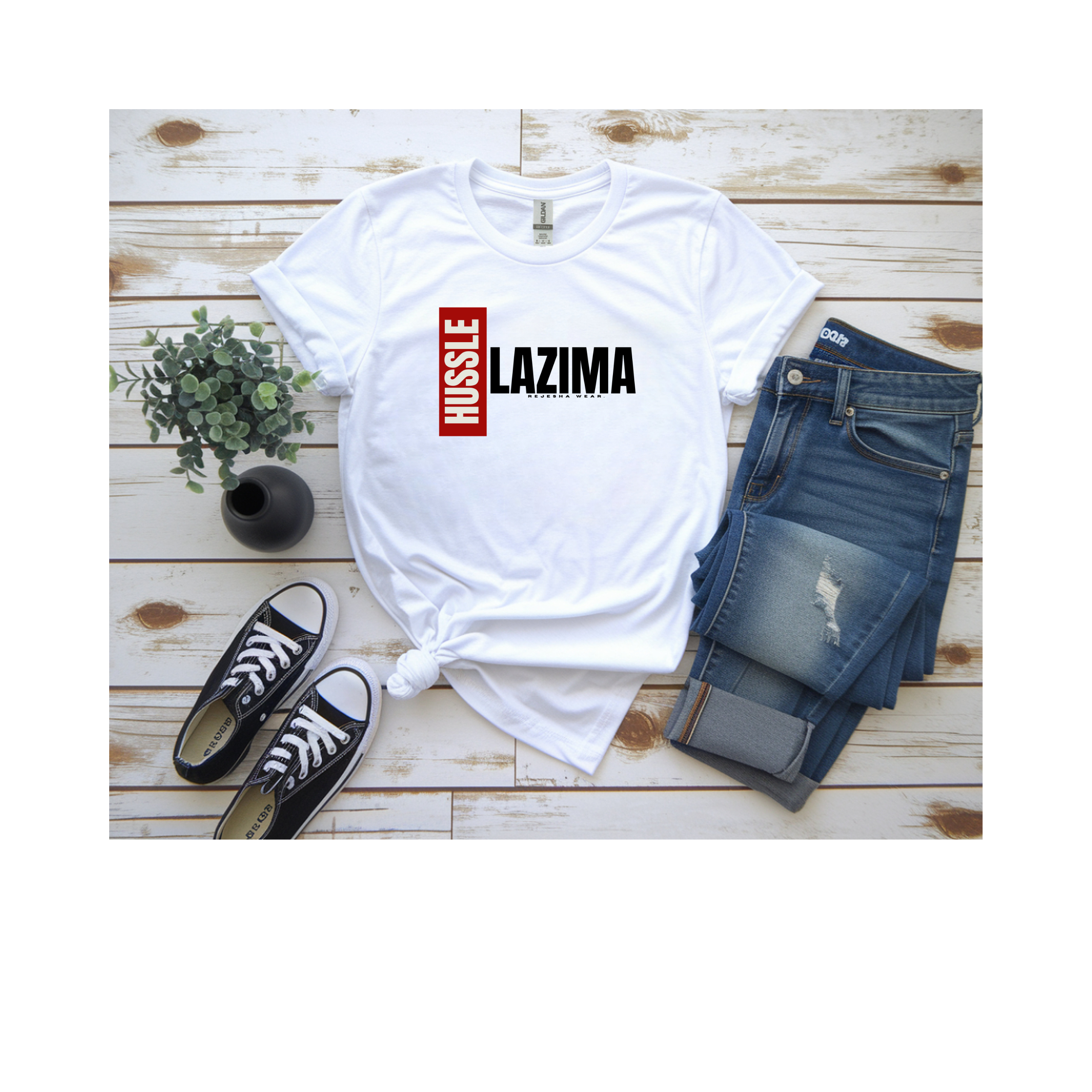 Hussle Lazima T-Shirt — Kenyan Diaspora Pride Tee product thumbnail image