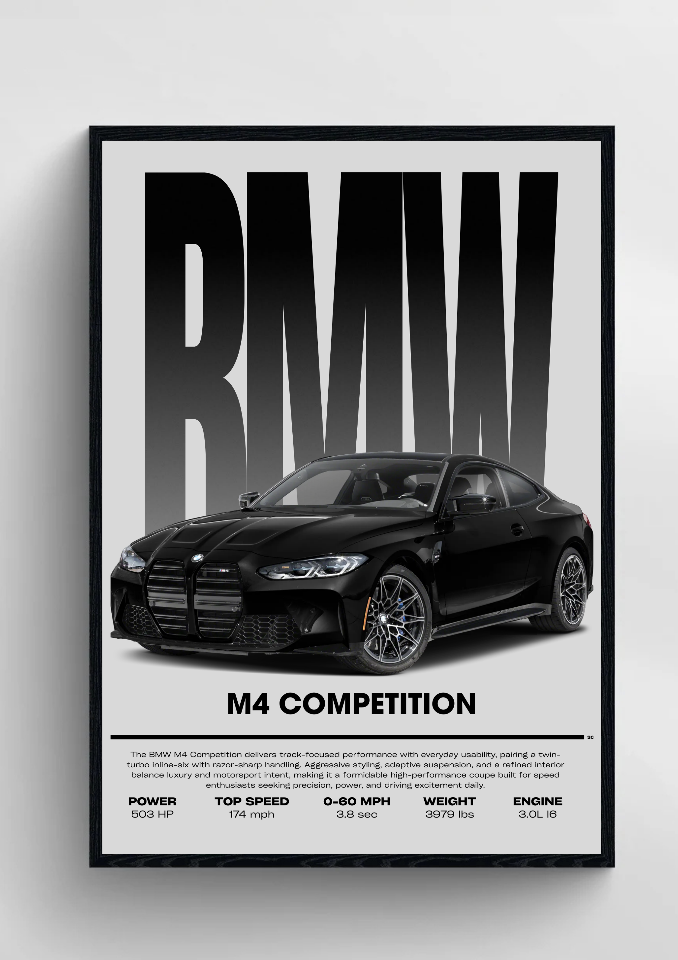 BMW M4 Competition Poster
