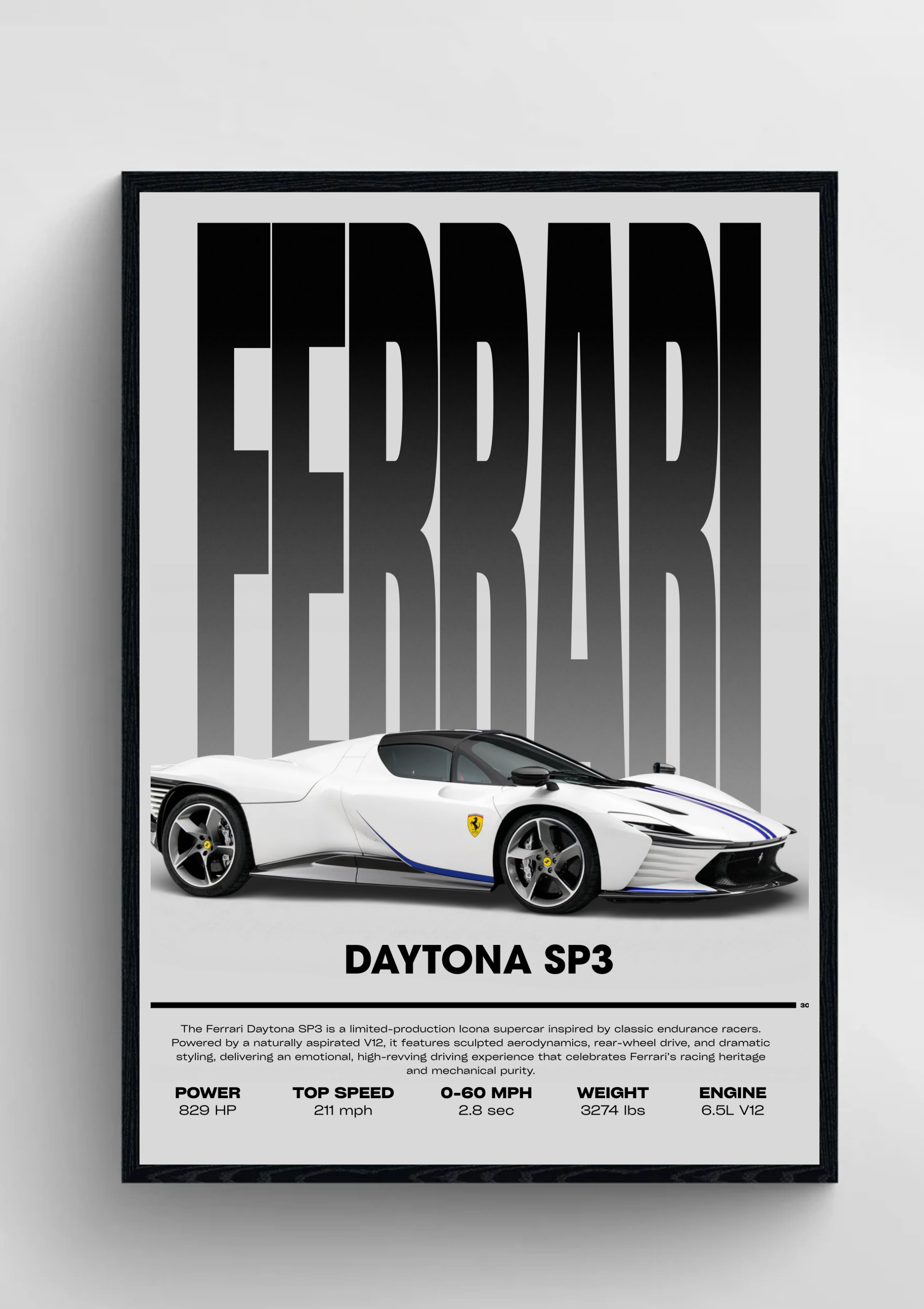 Ferrari Daytona SP3 Poster Ferrari Daytona SP3 Poster