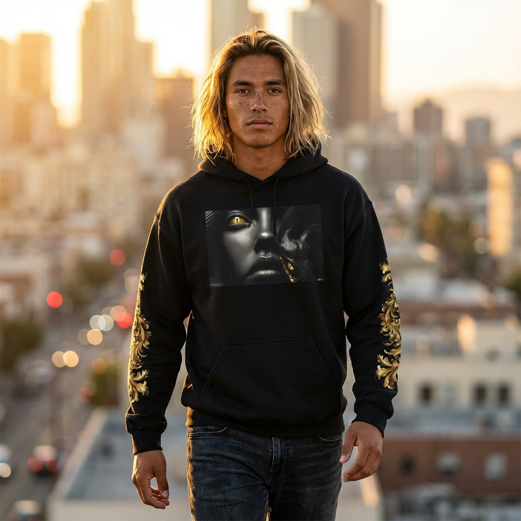 Versace Medusa design Unisex Heavy Blend™ Hooded Sweatshirt product thumbnail image Versace Medusa design Unisex Heavy Blend™ Hooded Sweatshirt product thumbnail image