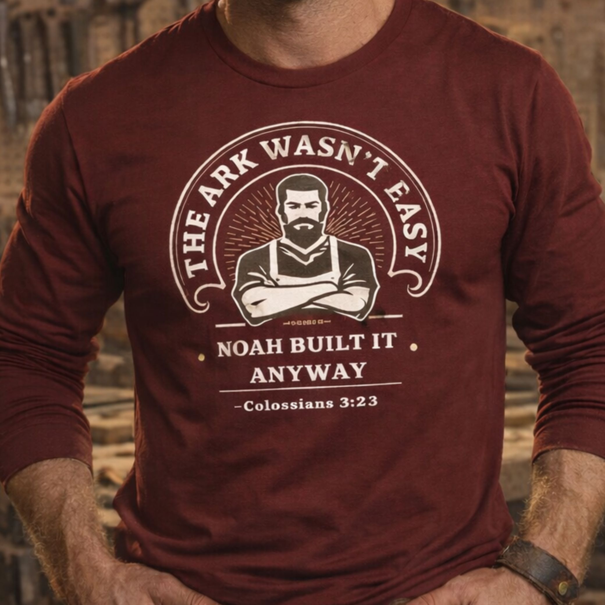 'Noah Built It Anyway' Long Sleeve Tee