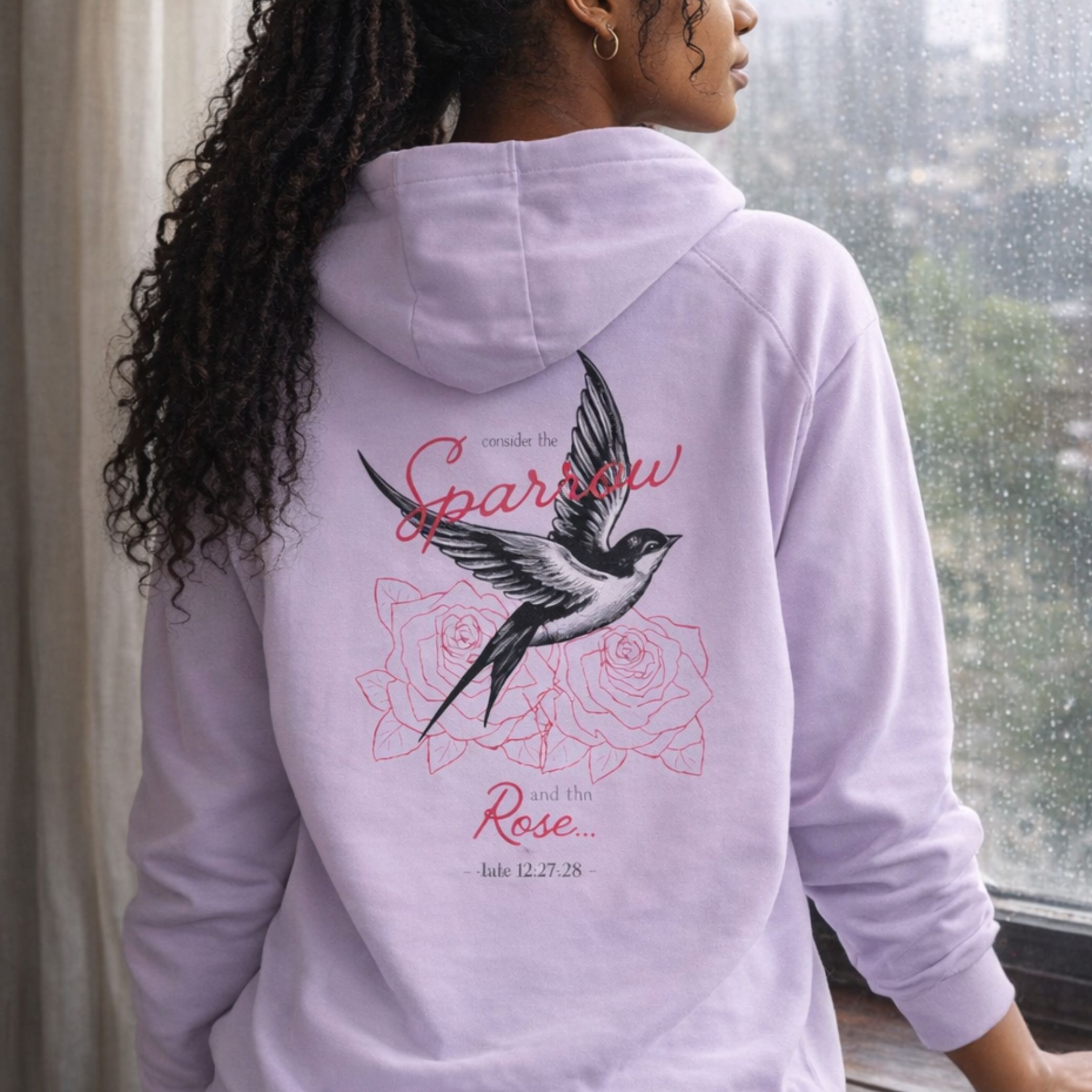 'Sparrow And Rose' Midweight Hoodie  product thumbnail image