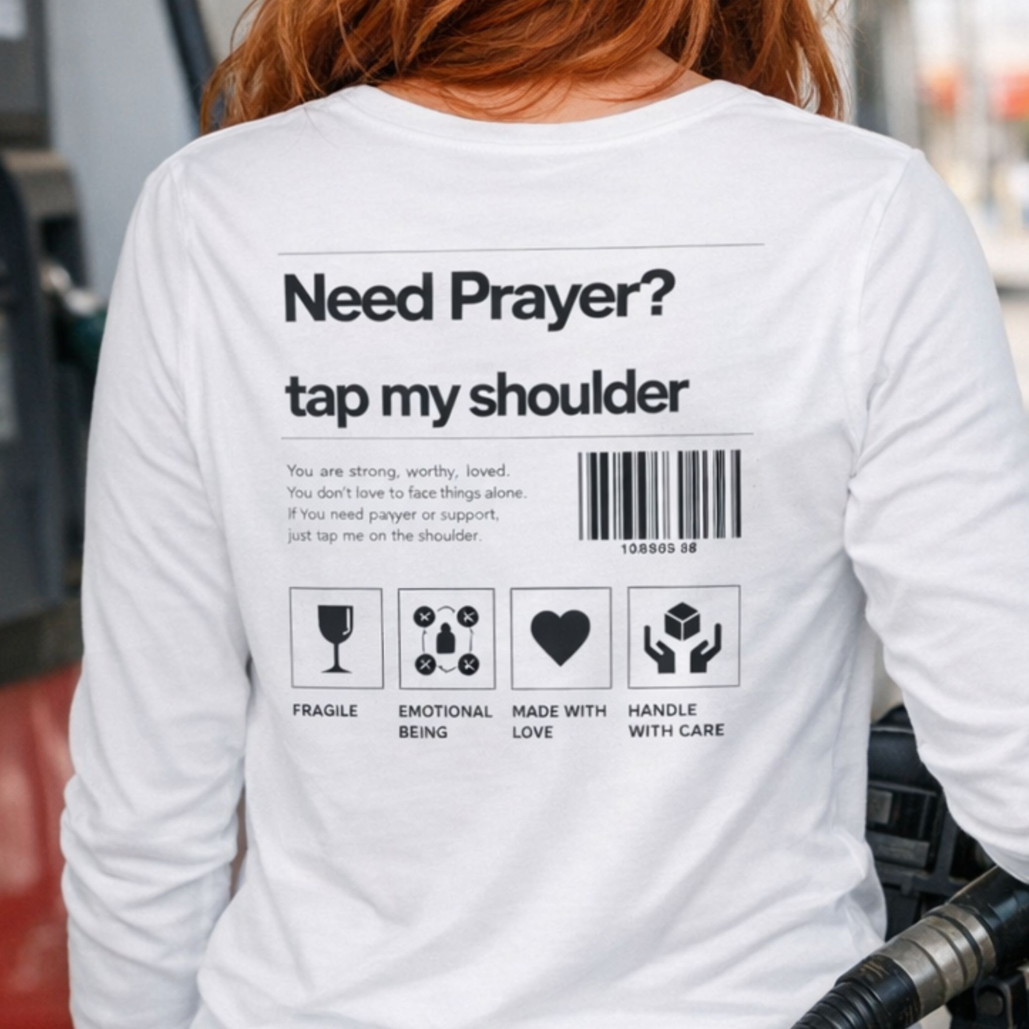 'Need Prayer?' Long Sleeve Tee product thumbnail image