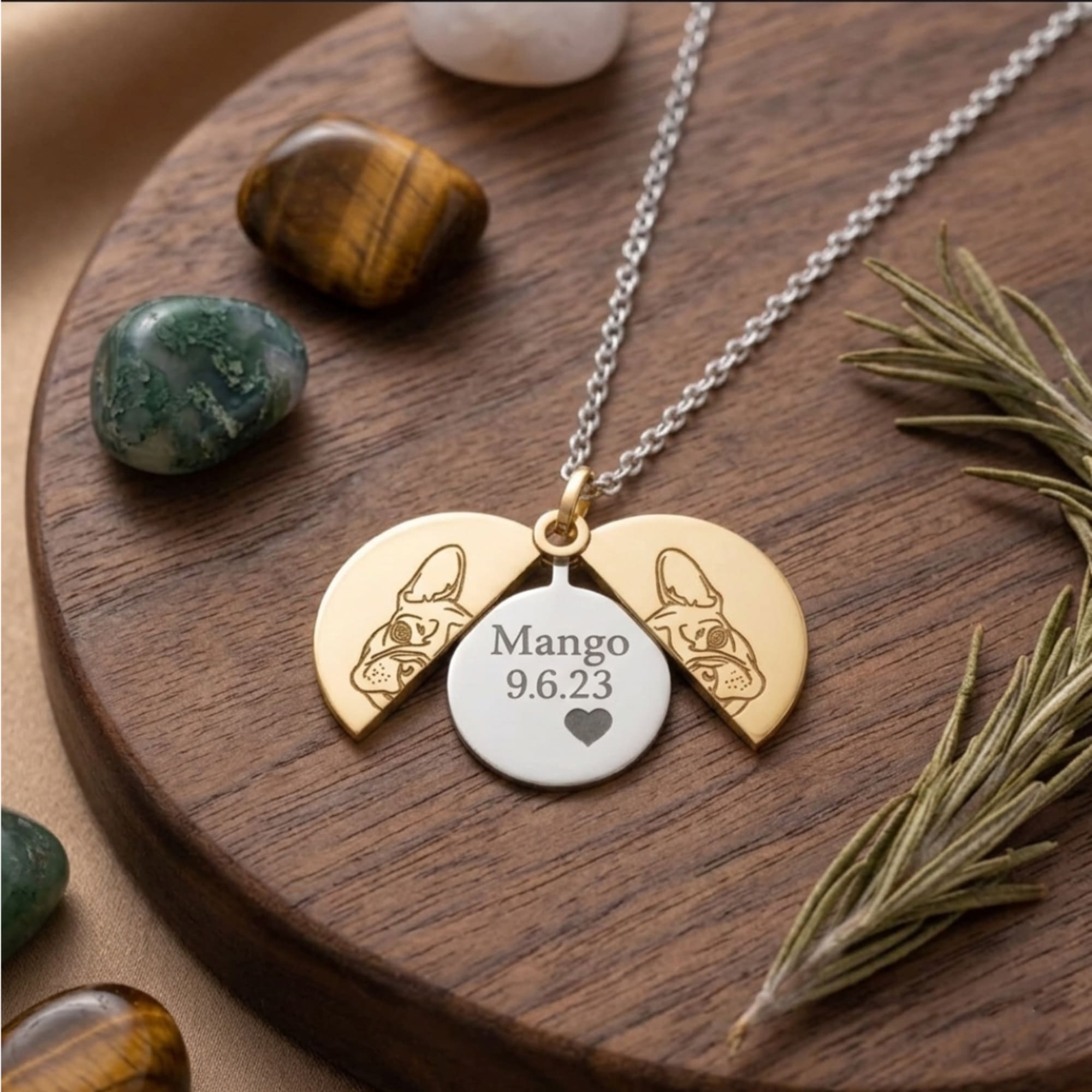 Custom Hidden Circle Necklace - Perfect Gift For Queer Pet Mom (316L Steel) product thumbnail image