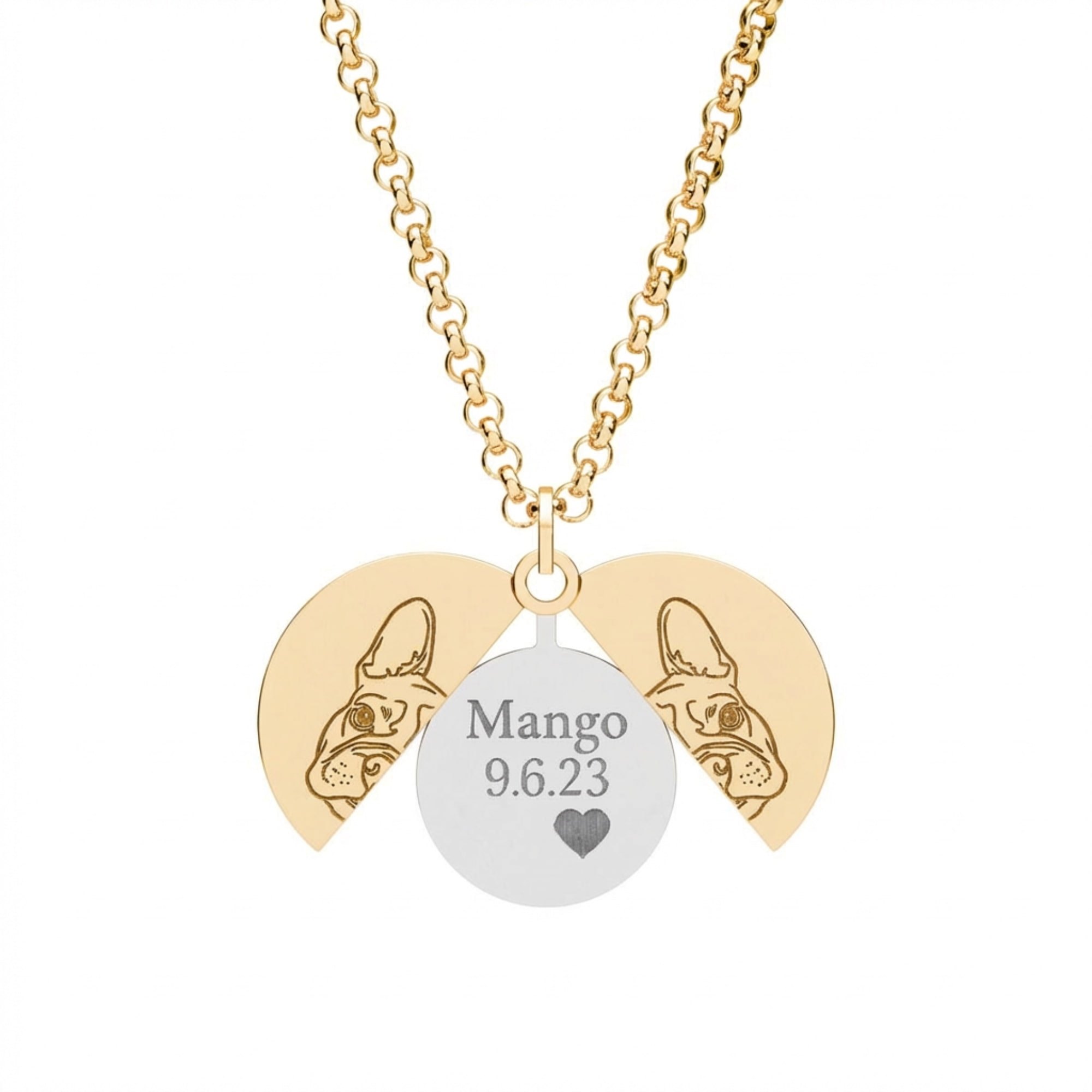 Custom Hidden Circle Necklace - Perfect Gift For Queer Pet Mom (316L Steel) product thumbnail image