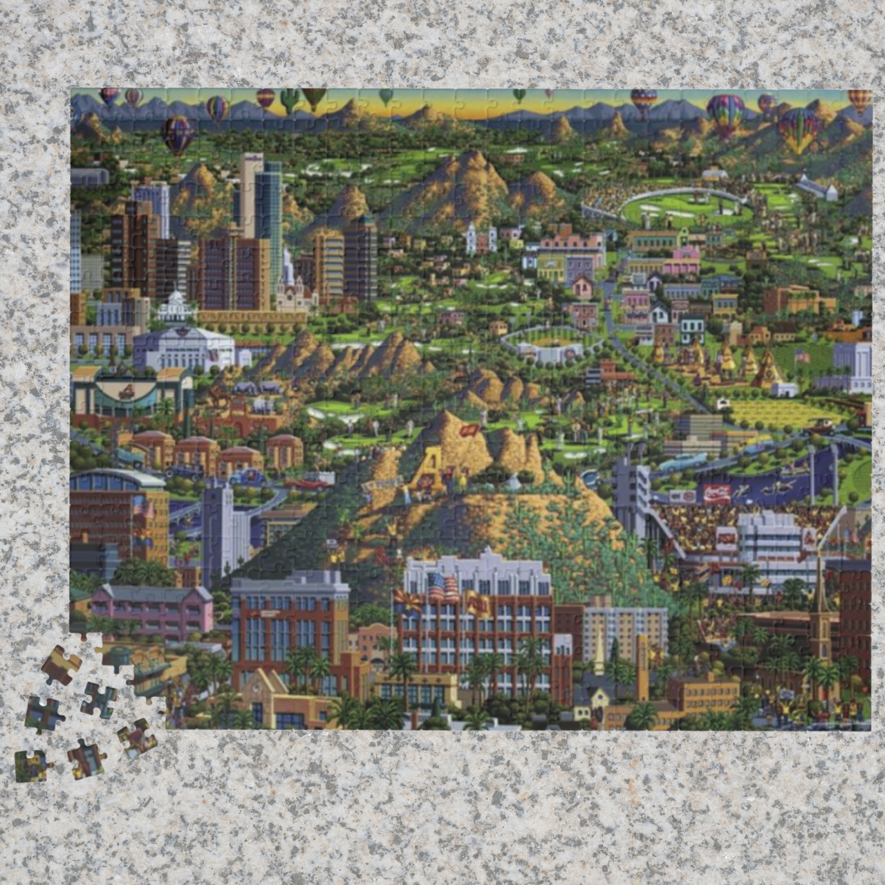 Phoenix Cityscape Jigsaw Puzzle — Scenic Landmark 500/1000-Piece Brain Teaser