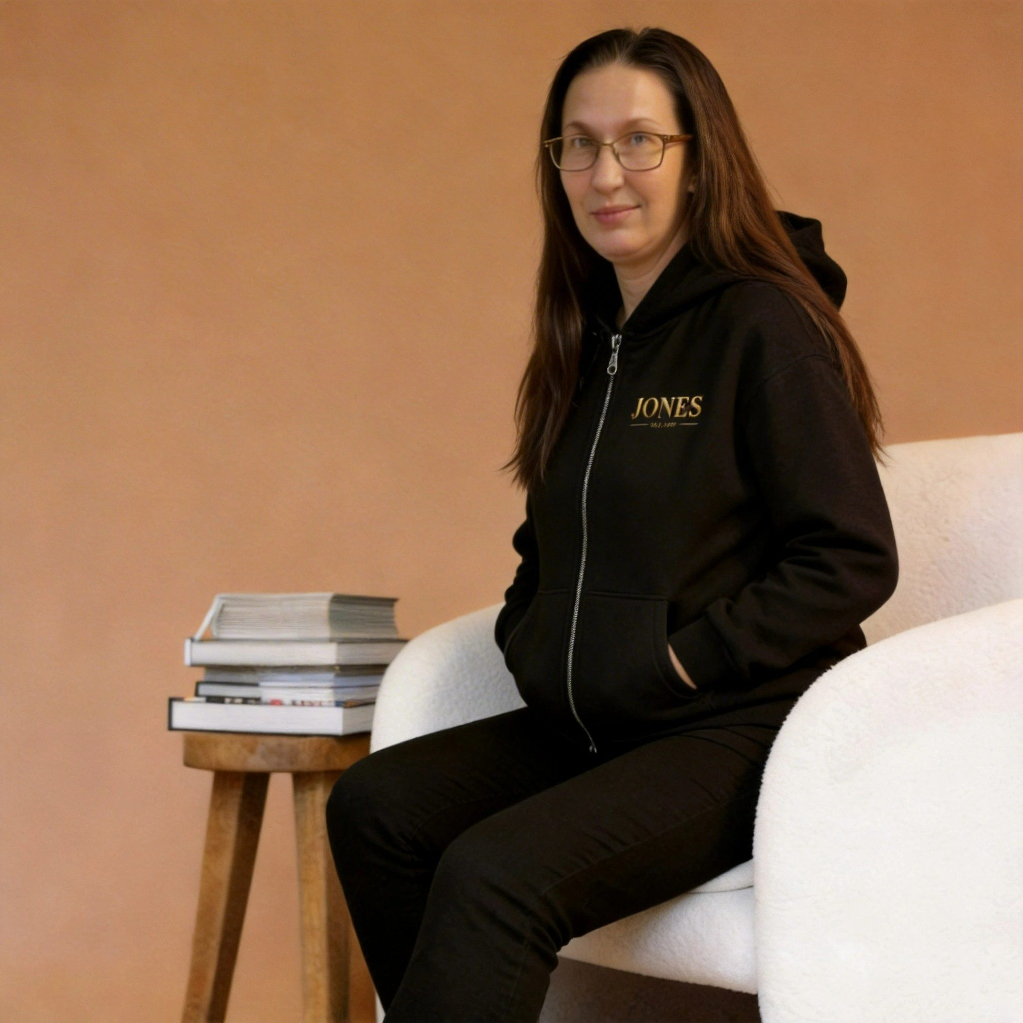 Jones The Label Gold Logo Zip Hoodie product thumbnail image Jones The Label Gold Logo Zip Hoodie product thumbnail image