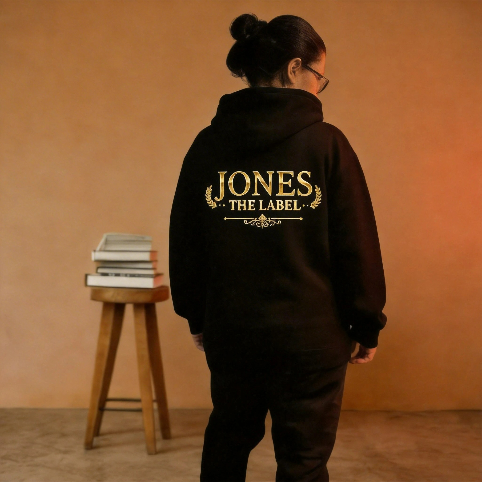 Jones The Label Gold Logo Zip Hoodie product thumbnail image