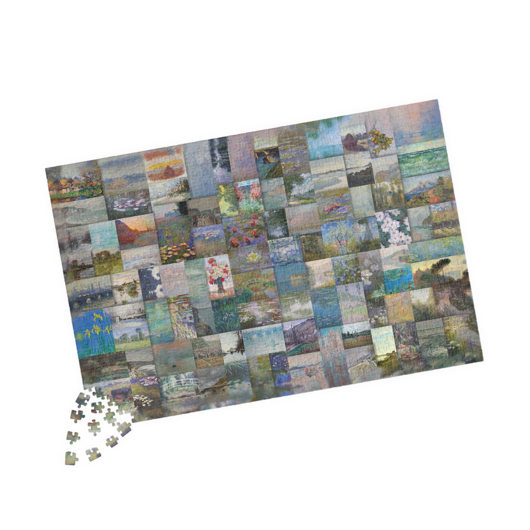 Monet Lover's Puzzle | 100 Monet Paintings Collage | 1000 Piece Jigsaw Puzzle product thumbnail image