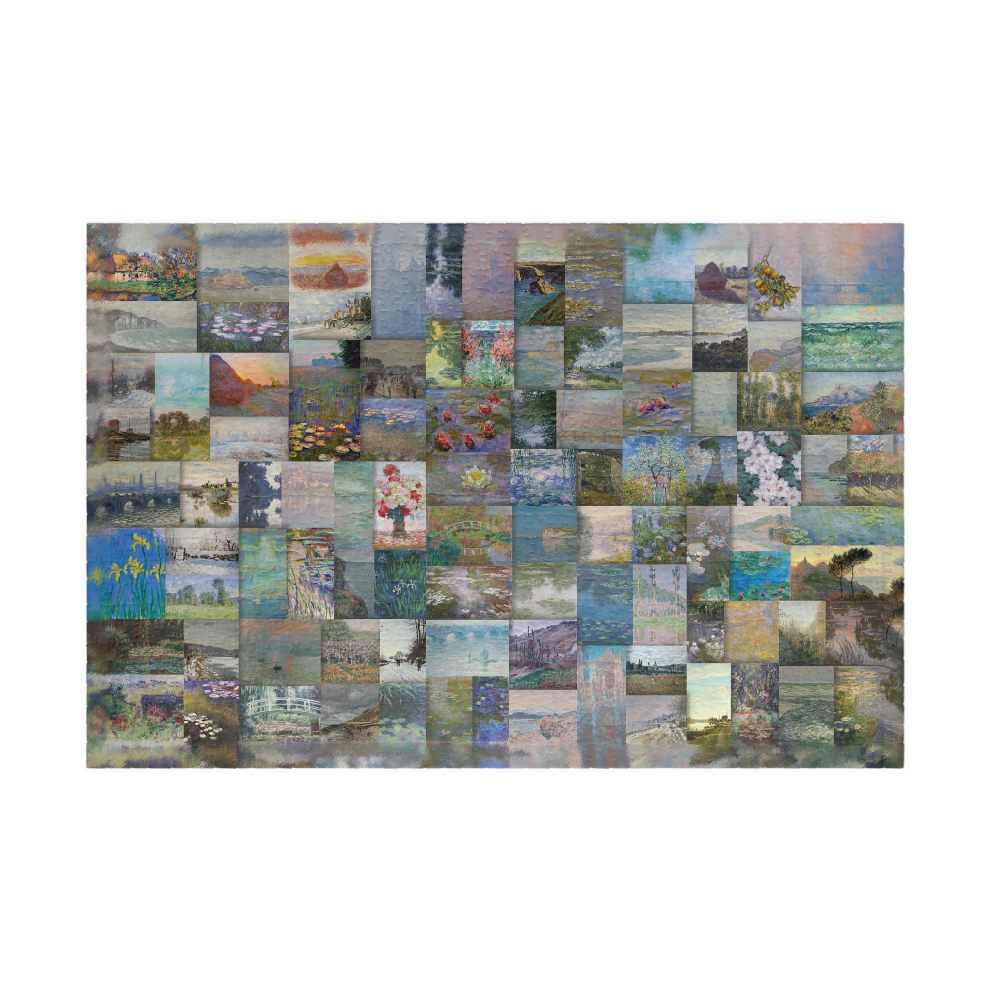 Monet Lover's Puzzle | 100 Monet Paintings Collage | 1000 Piece Jigsaw Puzzle product thumbnail image