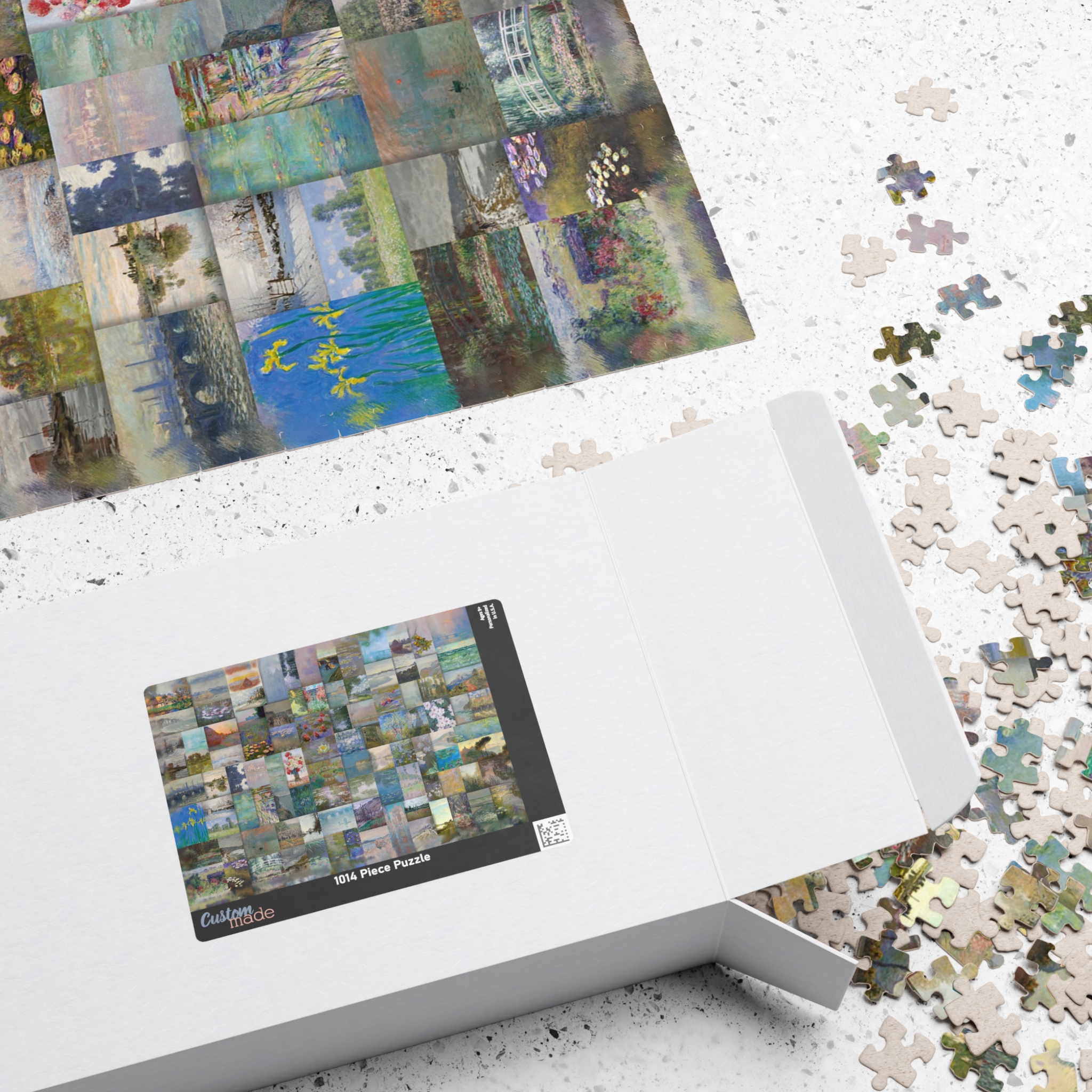 Monet Lover's Puzzle | 100 Monet Paintings Collage | 1000 Piece Jigsaw Puzzle product thumbnail image