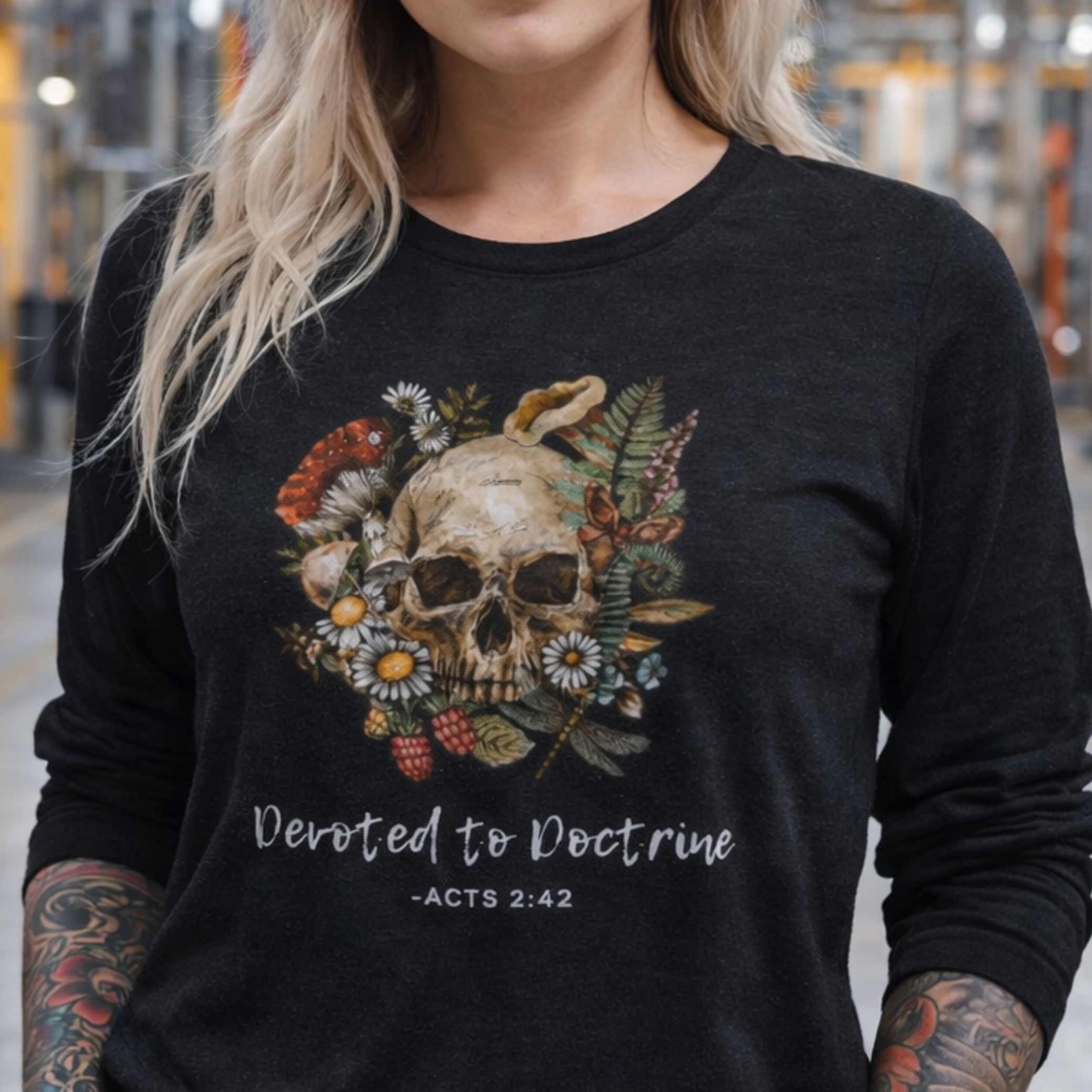 'Devoted To Doctrine' Long Sleeve Tee